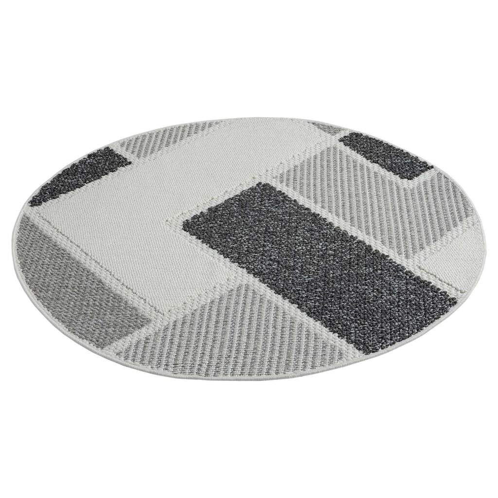 Carpet City Teppich »LINDO 8877«, rund, 11 mm Höhe, Kurzflor, Hochtief-Muster/ 3D-Effekt, Boho-Stil, Wohnzimmer