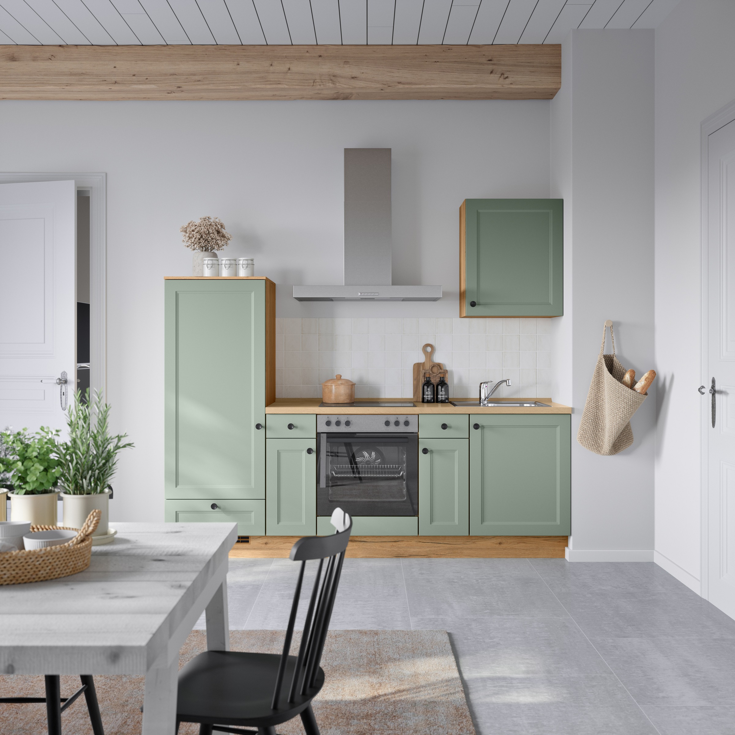 nobilia® Küchenzeile »"Cascada I"«, vormontiert, Ausrichtung wählbar, Breite 240 cm, wahlw. mit E-Geräten