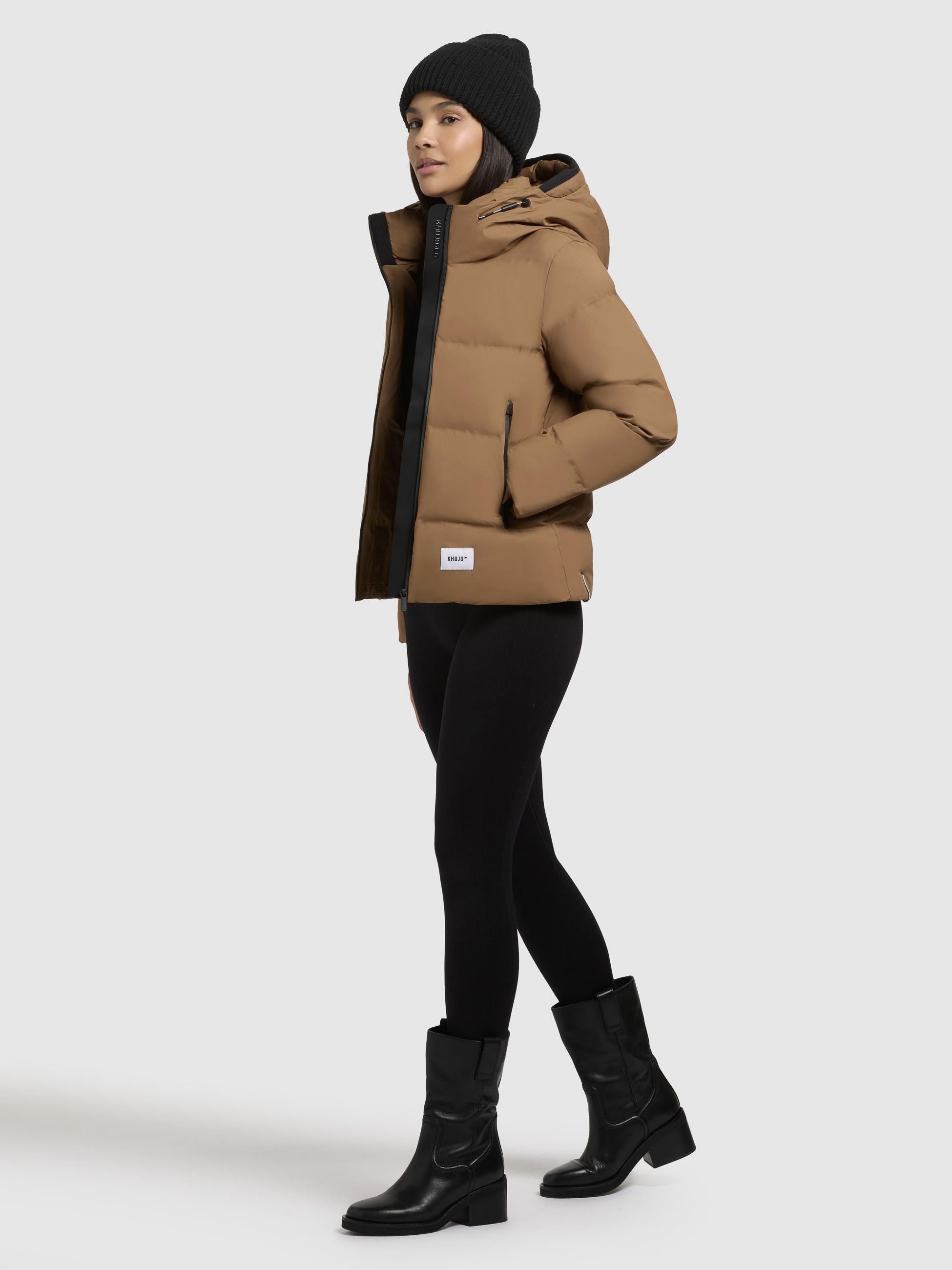 khujo Winterjacke »Liev-YM«, mit Kapuze, Warme gesteppte Damen Kapuzenjacke