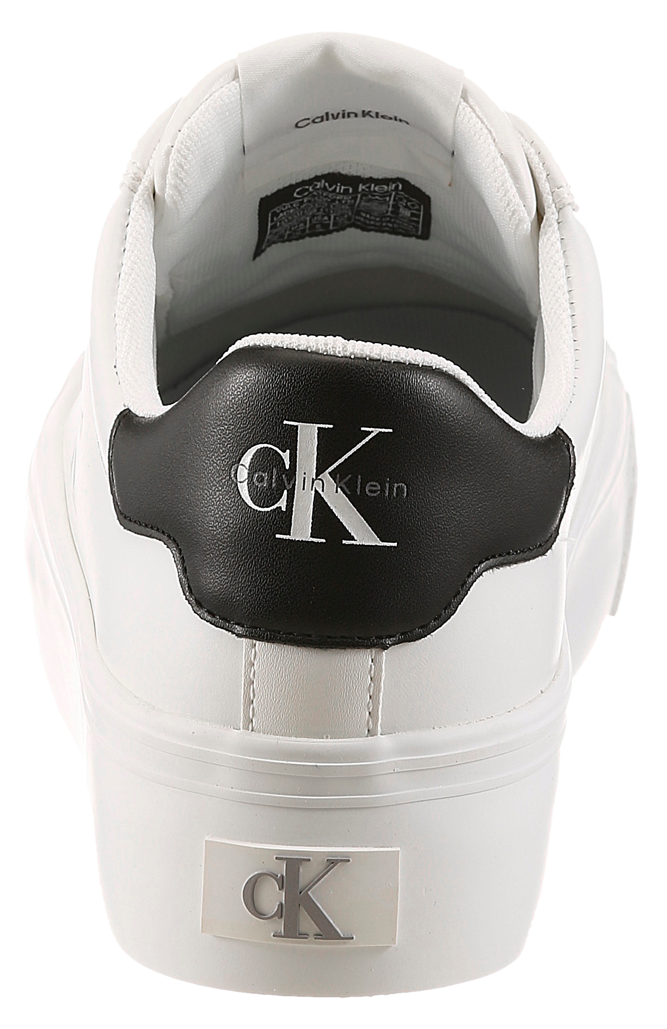 Calvin Klein Plateausneaker »VULC FLATFORM LACEUP LOW LTH«  Schnürschuh, Halbschuh, Freizeitschuh mit seitlichem Logoschriftzug