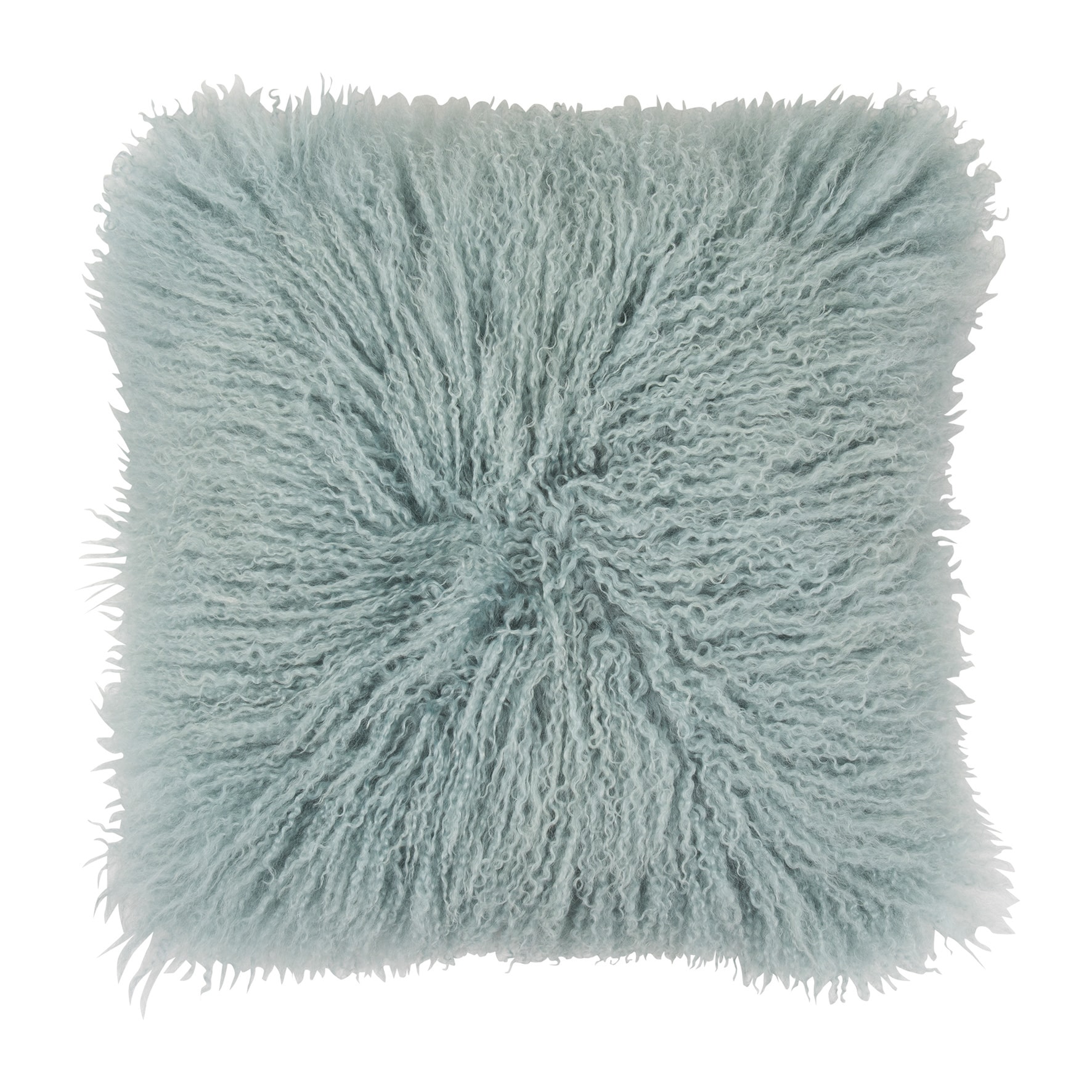 Dekokissen PADdusty aqua, unifarben, Dekokissen_Sitzkissen_Kissenhüllen, "Glory", Echtfell