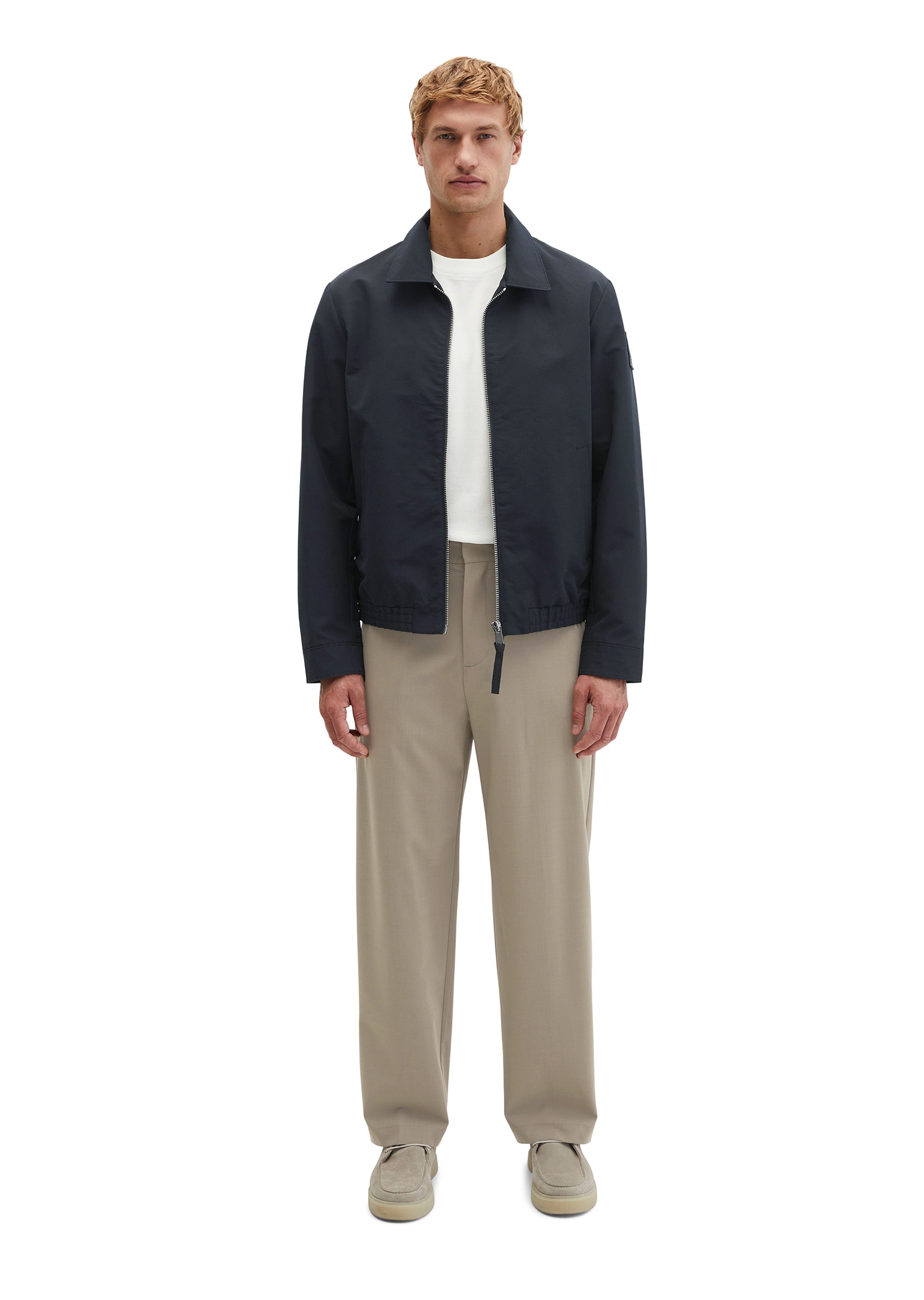 Marc O'Polo Outdoorjacke »aus wasserabweisendem Bio-Baumwoll-Canvas« ohne Kapuze
