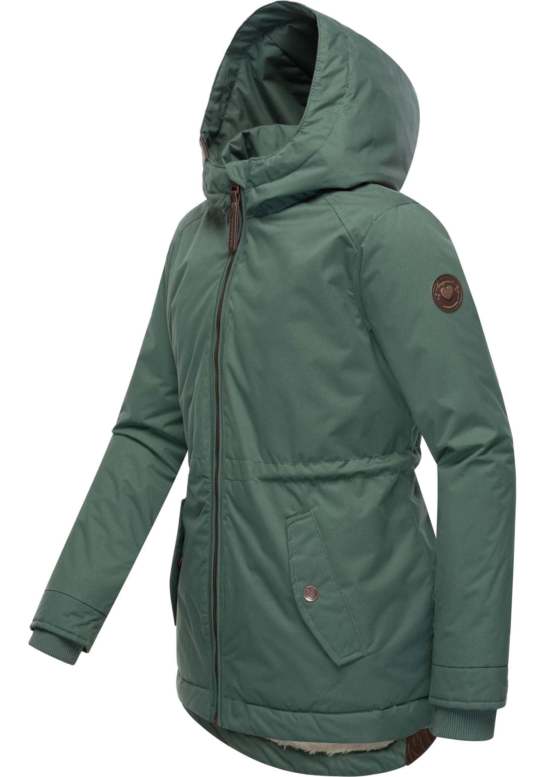 Ragwear Winterjacke »Layra«, mit Kapuze, Jacke mit flauschig warmem Teddyfell-Innenfutter