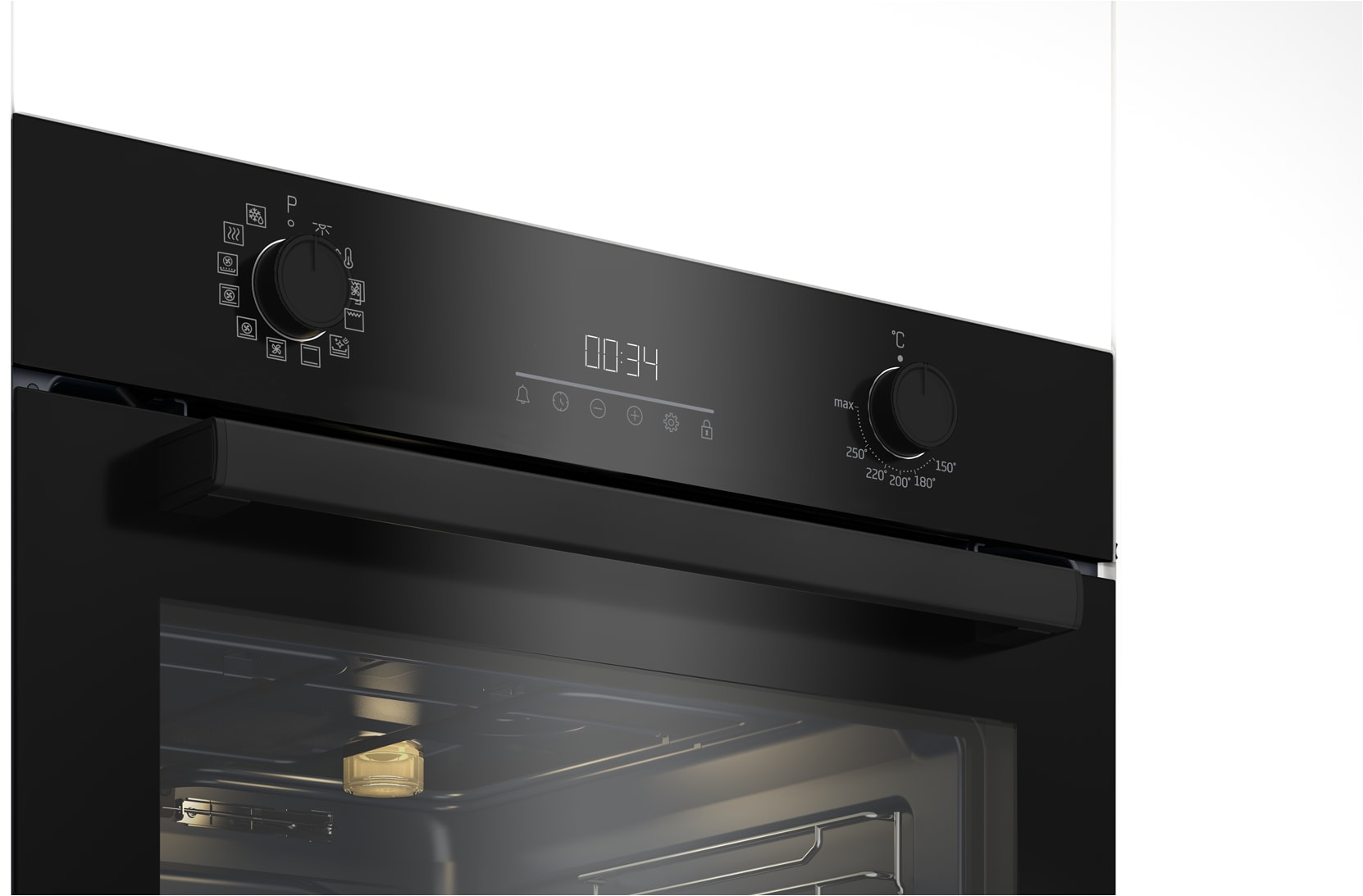 BEKO Einbaubackofen  »BBIM17300B«, mit 1-fach-Teleskopauszug, SteamShine, SteamShine-Reinigung