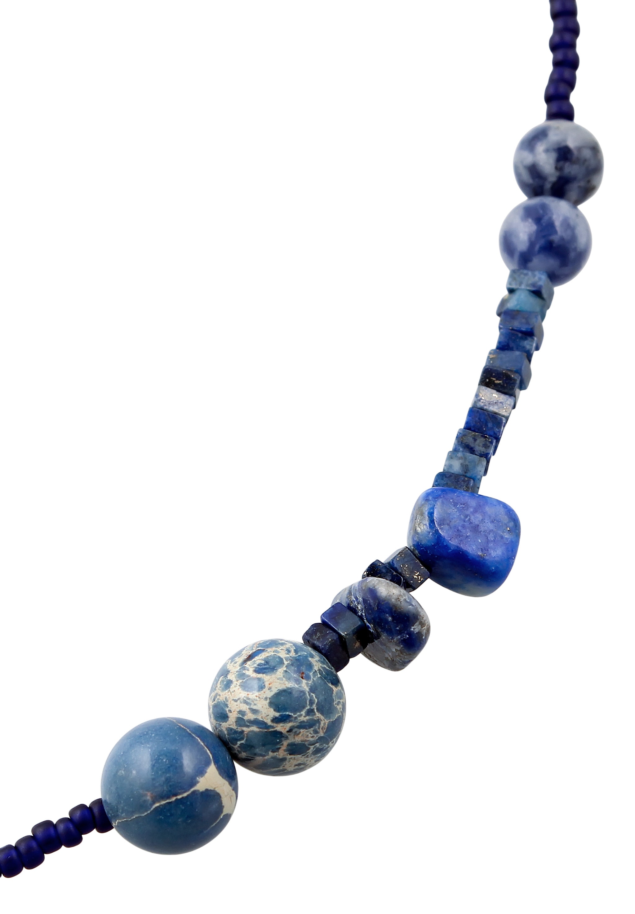 HAZE & GLORY Silberkette »Halskette Lapis Lazuli Blau 925 Sterling Silber«