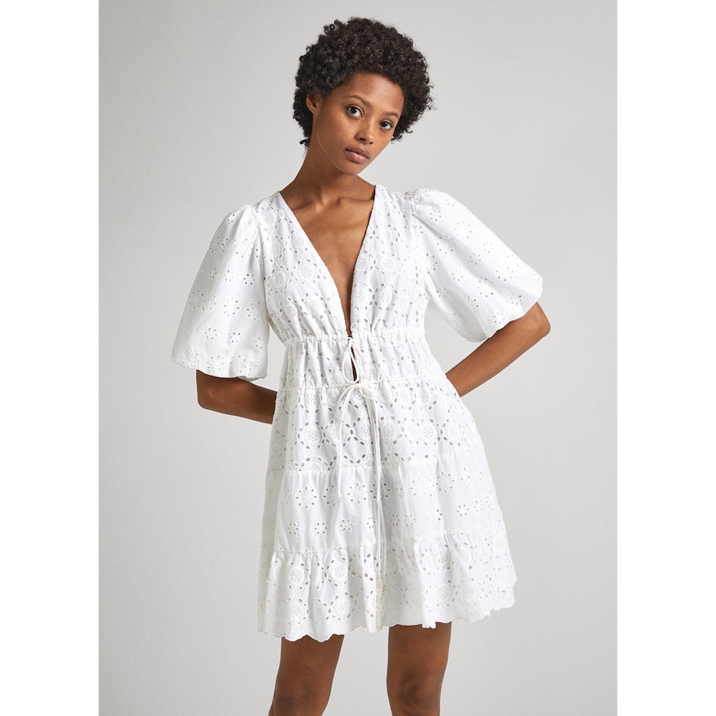 Pepe Jeans Sommerkleid »DELIA«, mit Lochstickereien