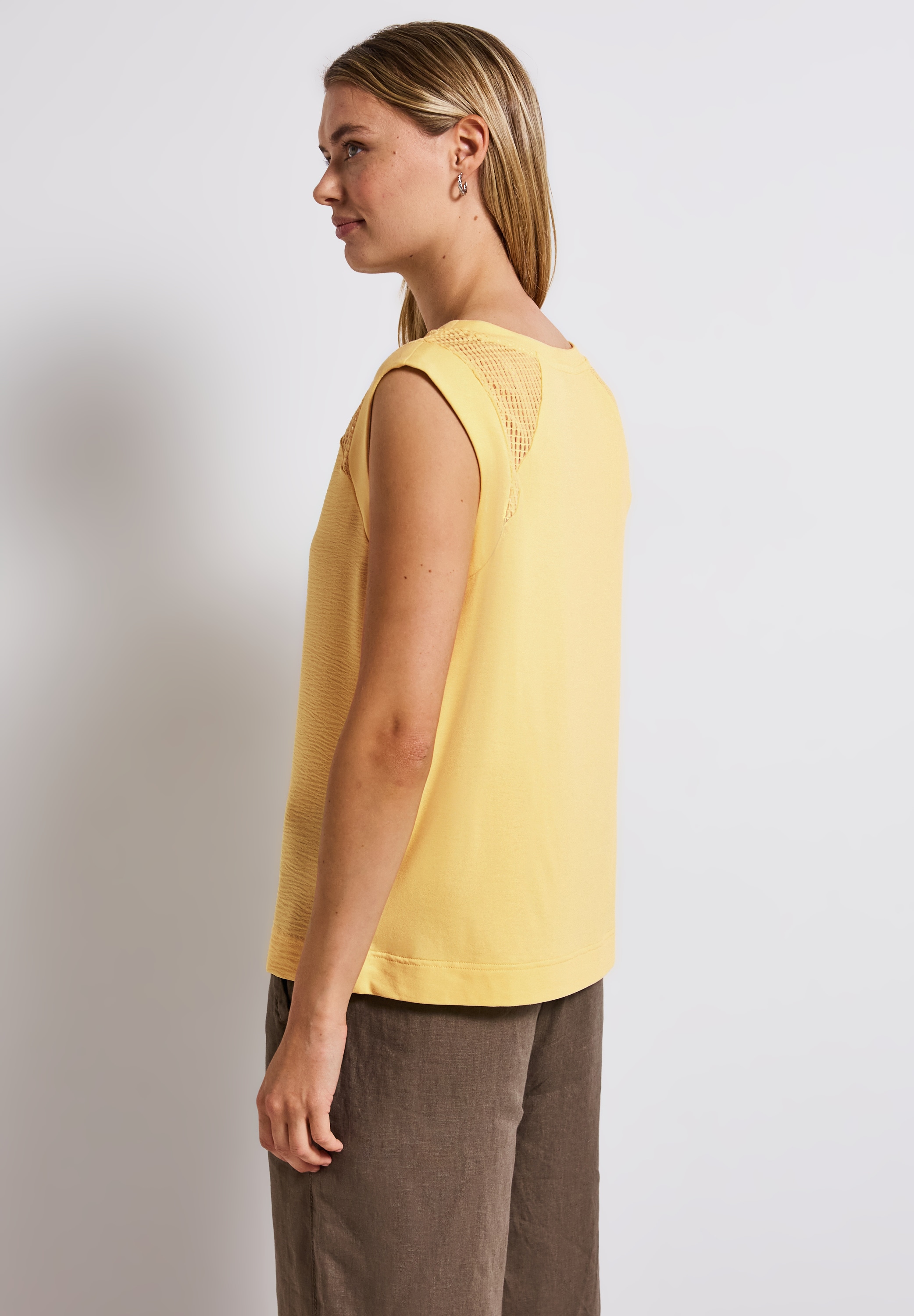 STREET ONE Shirttop, mit Mesh-Details