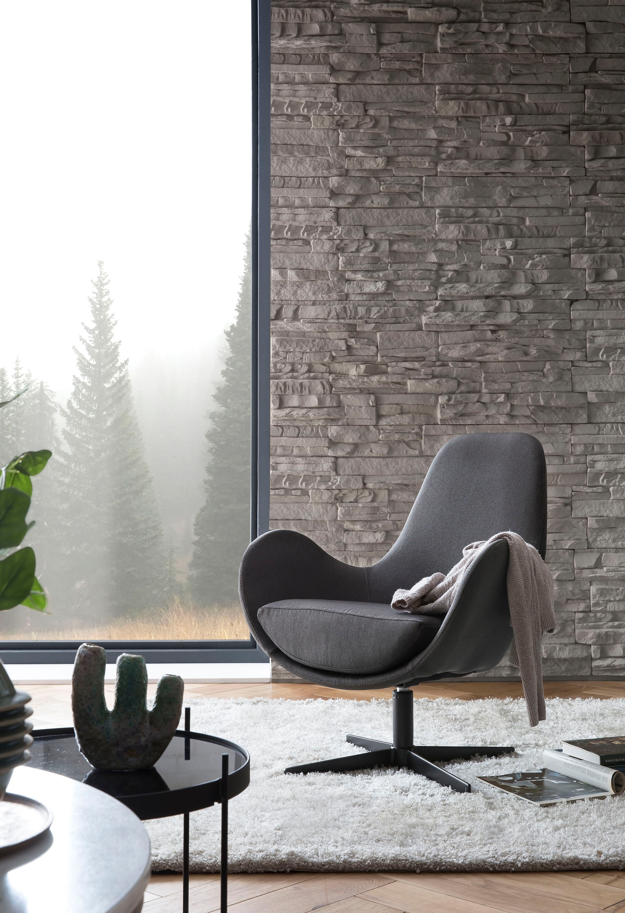 SalesFever Drehsessel "Design-Sessel für Komfort" Moderne Entspannung: Rela günstig online kaufen