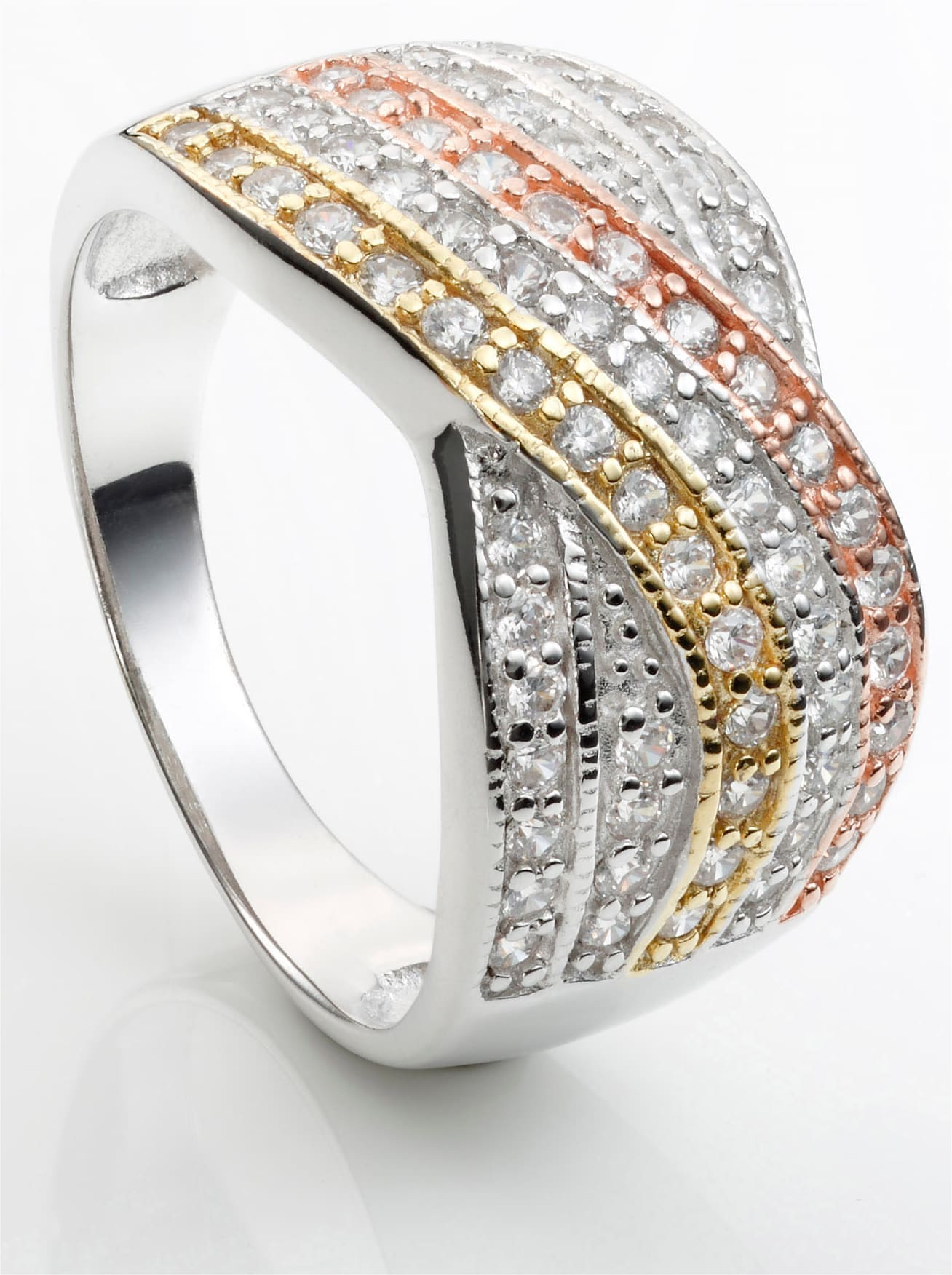 Fingerring LADY Gr. 17, silber (silber 925), Fingerringe, Damen, 17, Silber 925 (Sterlingsilber), Fingerring