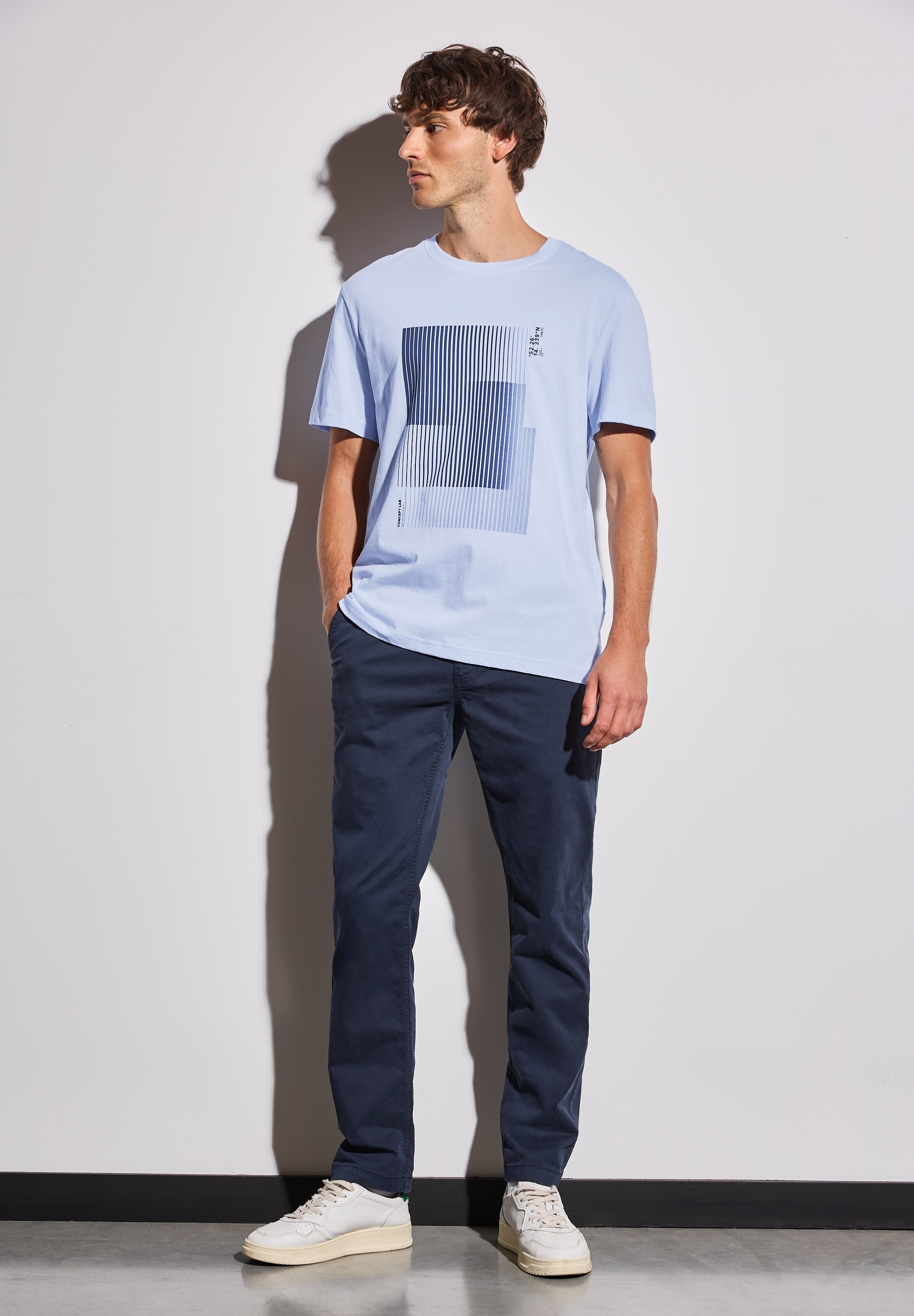 STREET ONE MEN T-Shirt, aus reiner Baumwolle