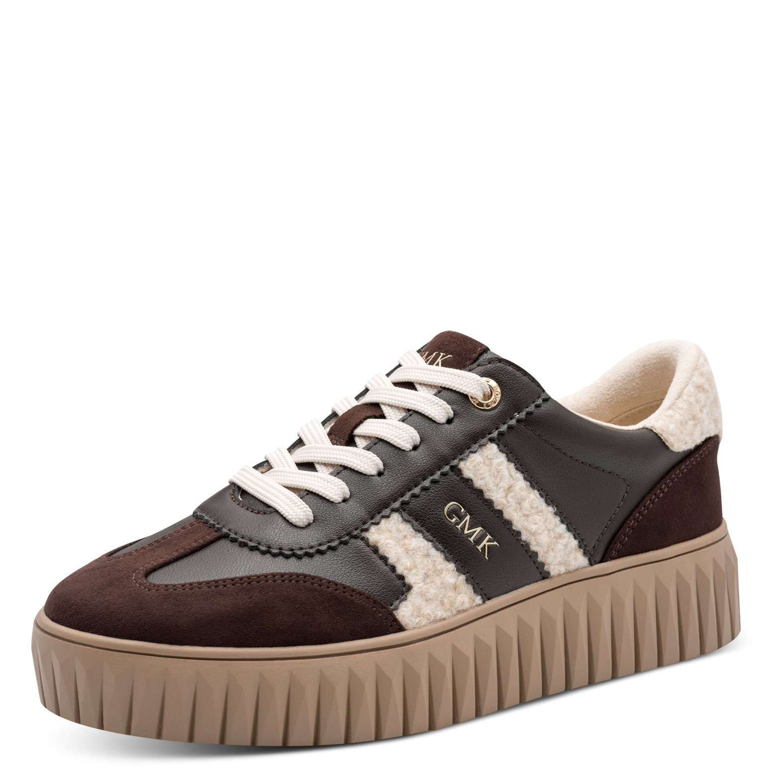 MARCO TOZZI by GMK Plateausneaker  Freizeitschuh, Halbschuh, Schnürer im Retro-Look und Eye-Catcher Sohle