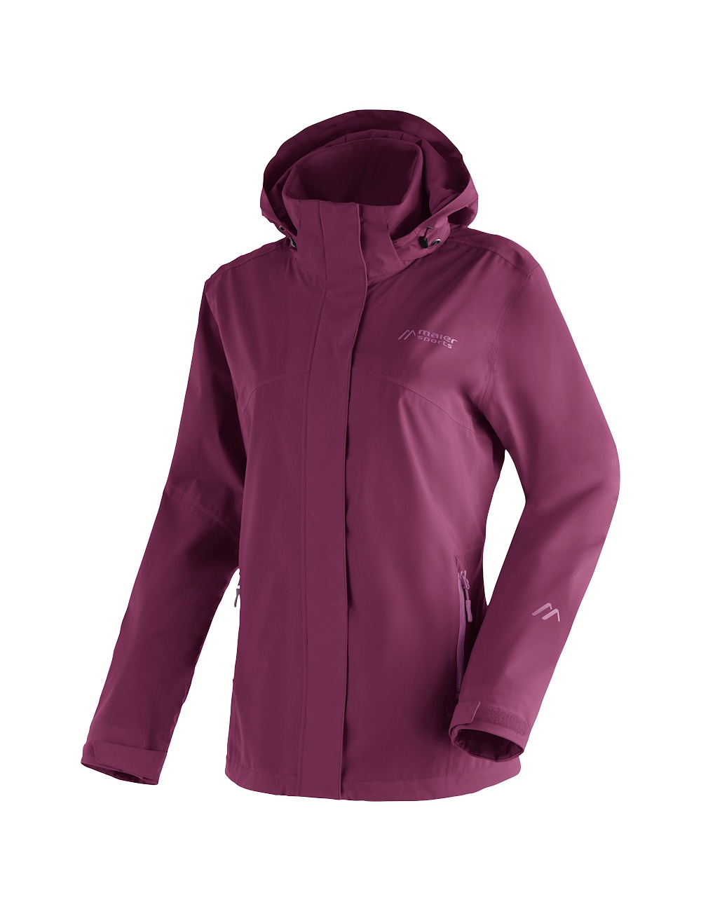 Maier Sports Regenjacke "Metor rec W" Damen Jacke mit Kapuze, Windjacke wasserdicht atmungsaktiv, Reg. Fit