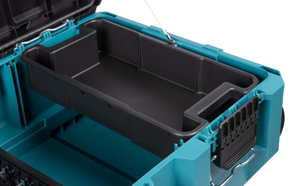 Makita Werkzeugtrolley »MAKTRAK  L »P-91001« max. 113 kg, 81,9 L, 23 cm Ø Räder, Gecko-Grip« Effizientes Be- und Entladen mit dem MAKTRAK Koffer Sortiment