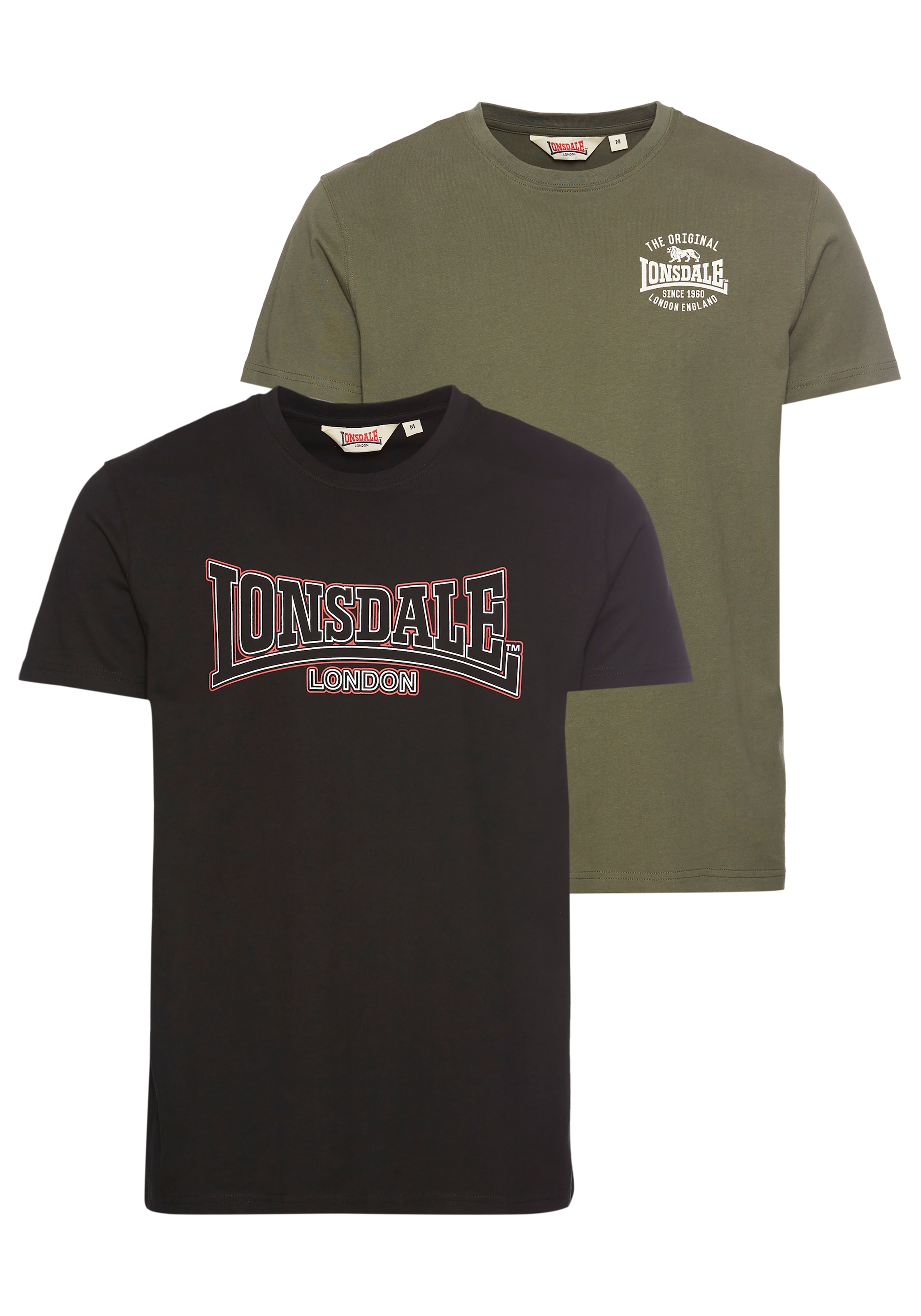Lonsdale T-Shirt "HAWTON" Packung, 2 Stk. Doppelpack mit 2 T-Shirts, aus Baumwolle