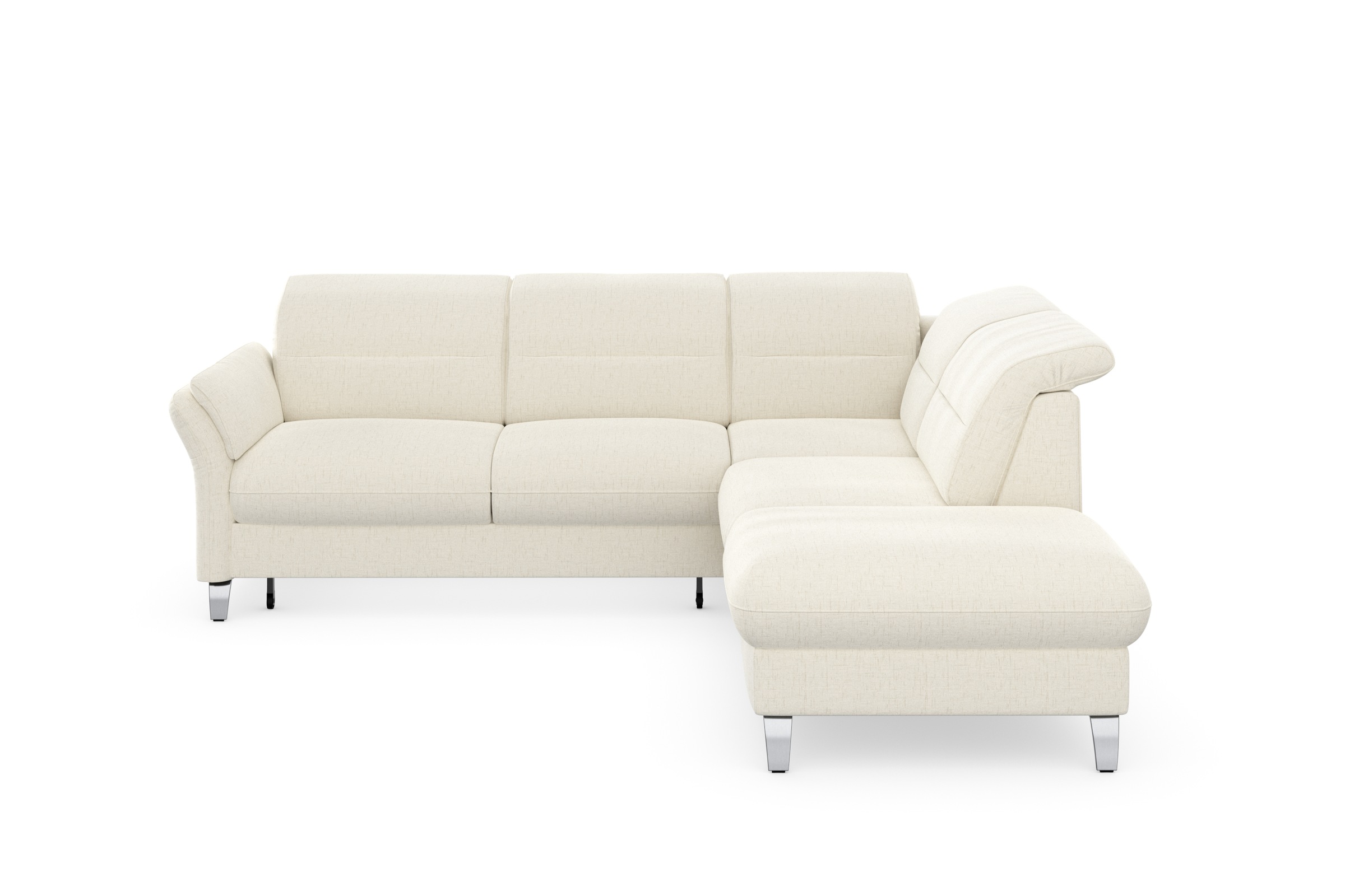 sit&more Ecksofa »Grenoble L-Form mit Federkern«, wahlweise mit Bettfunktion, Bettkasten, Arm- und Kopfteilverstellung