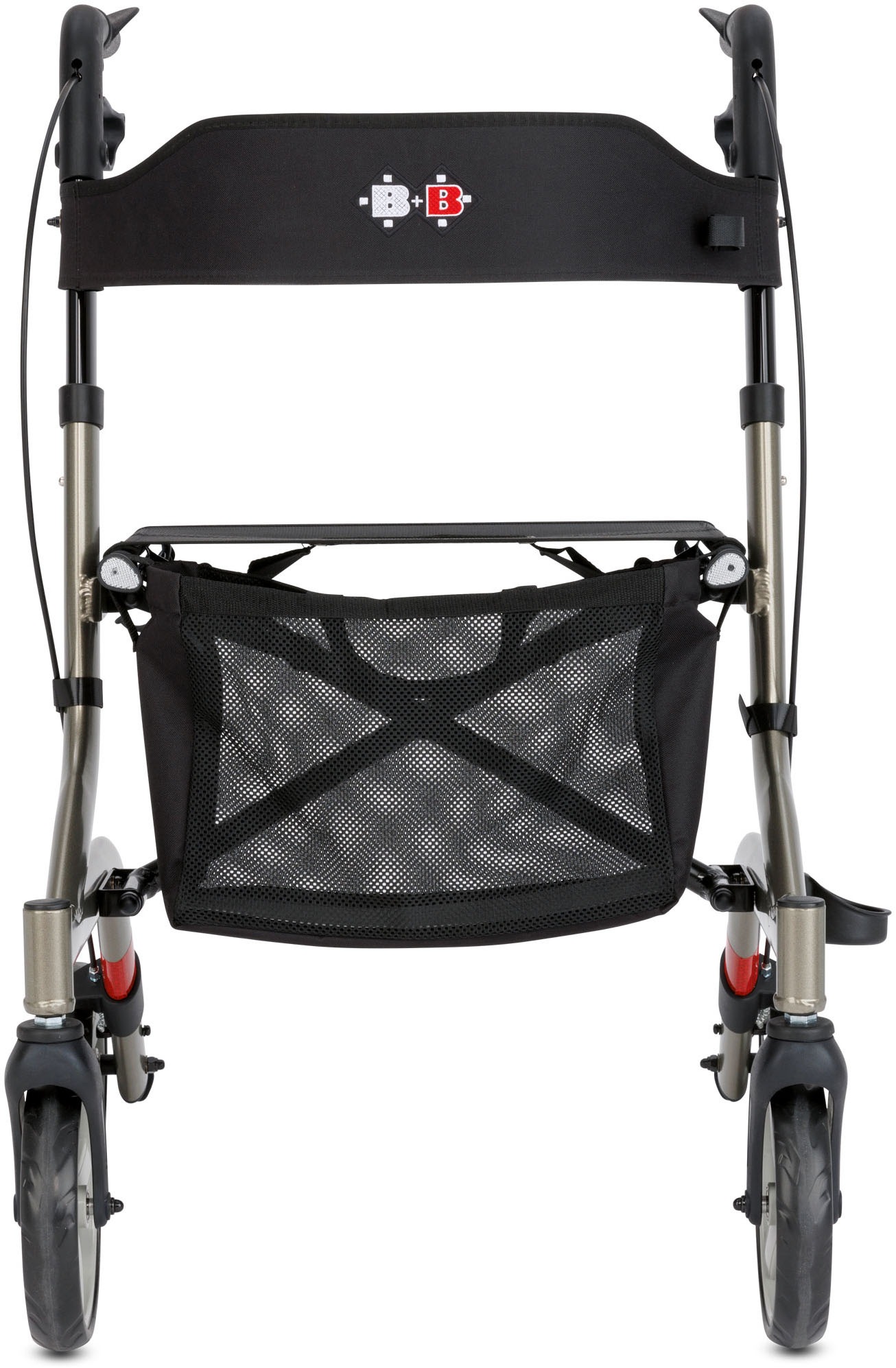 Bischoff & Bischoff Rollator »Capero Rollator«, faltbare Senioren Gehhilfe mit Rückengurt, Tasche und Stockhalter