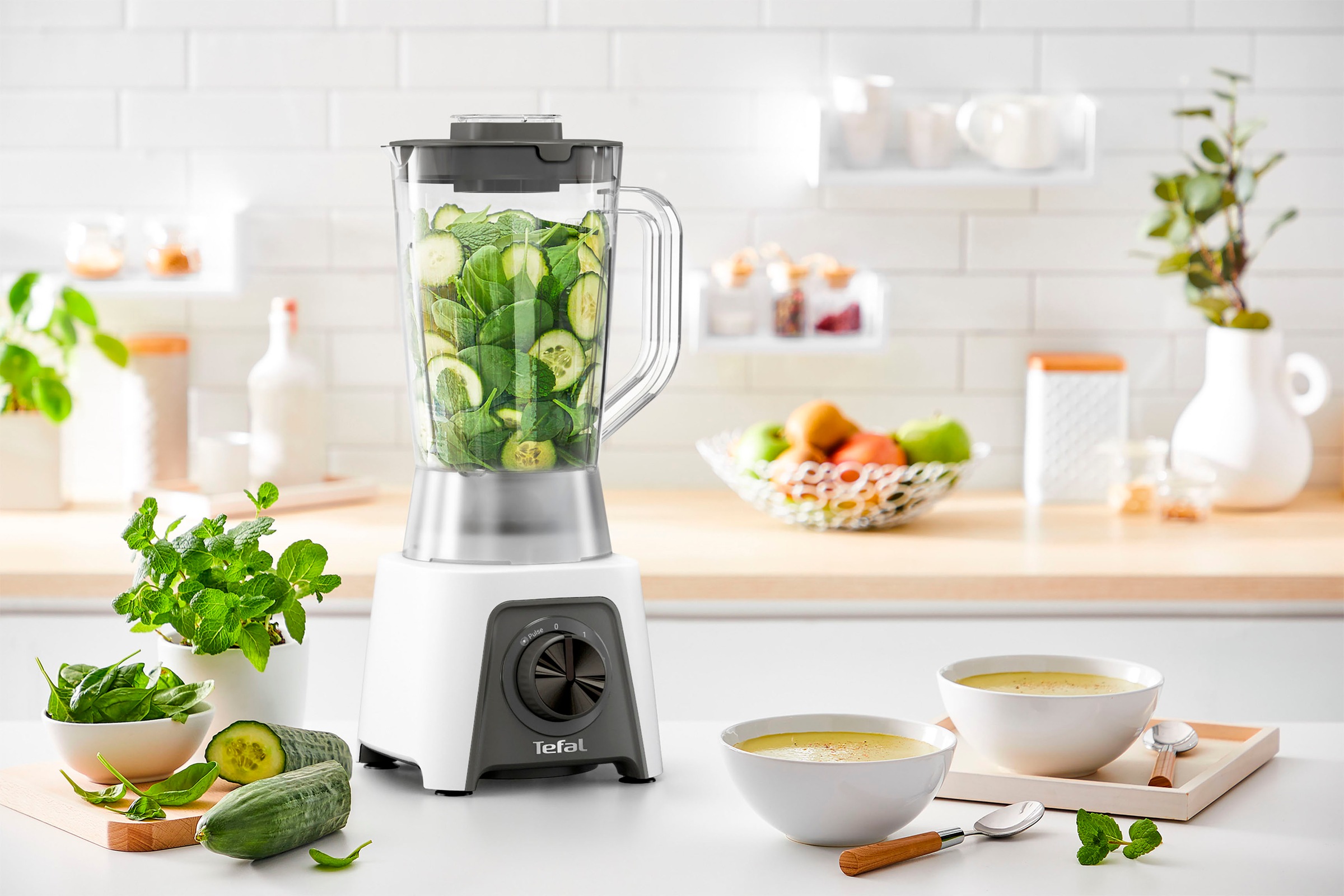 Tefal Standmixer »BL2C01 Blendeo«, 450 W, 1,5 Liter, 2 Geschwindigkeiten + Pulse-Funktion, Duraforce Klingen