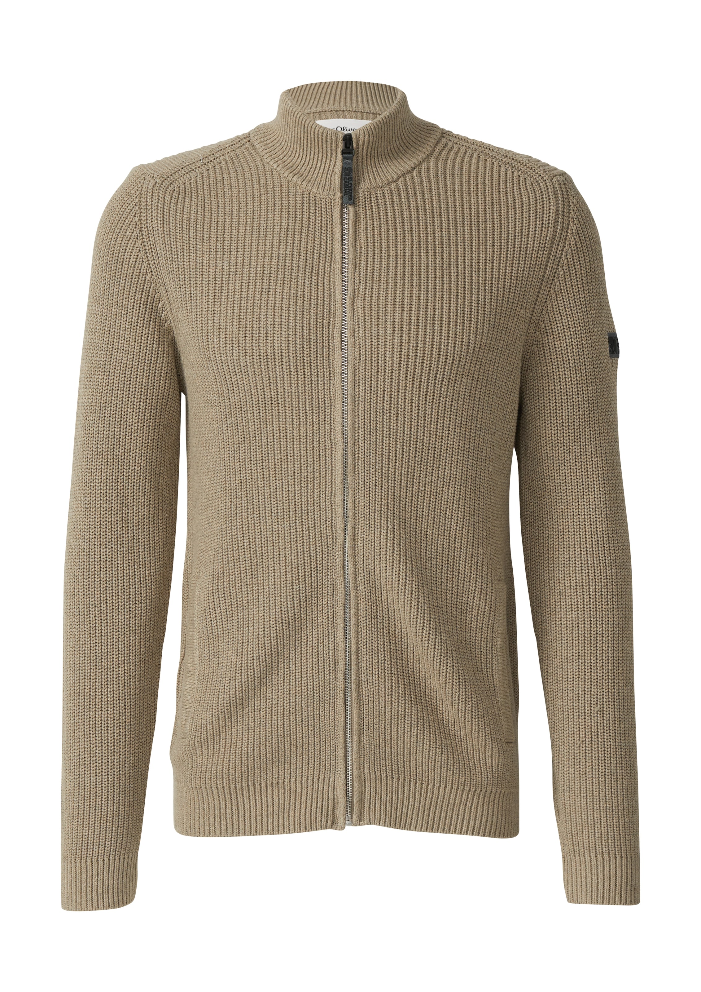 s.Oliver Strickjacke mit Stehkragen und Reißverschluss