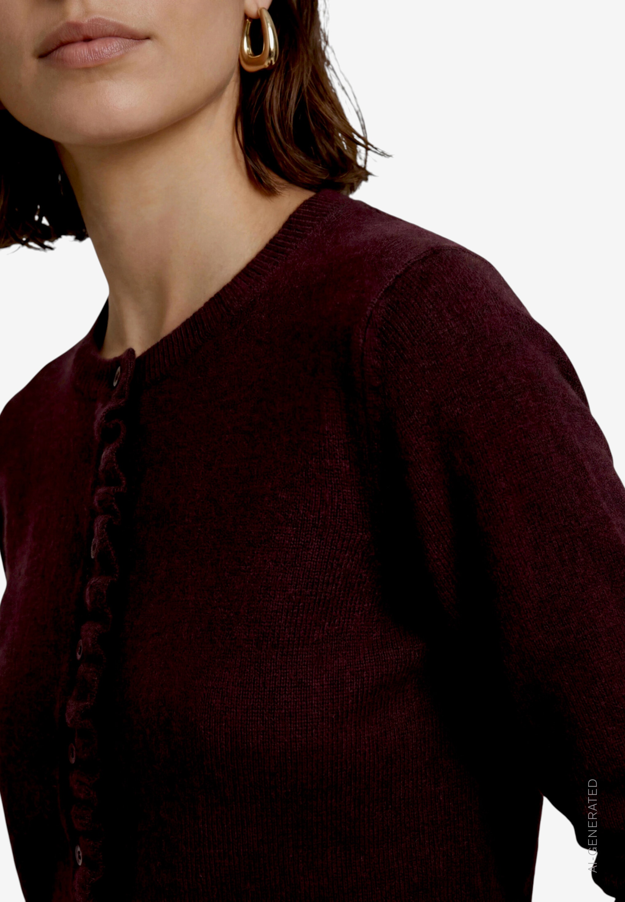 Zero Cardigan Strickjacke mit Rüschen