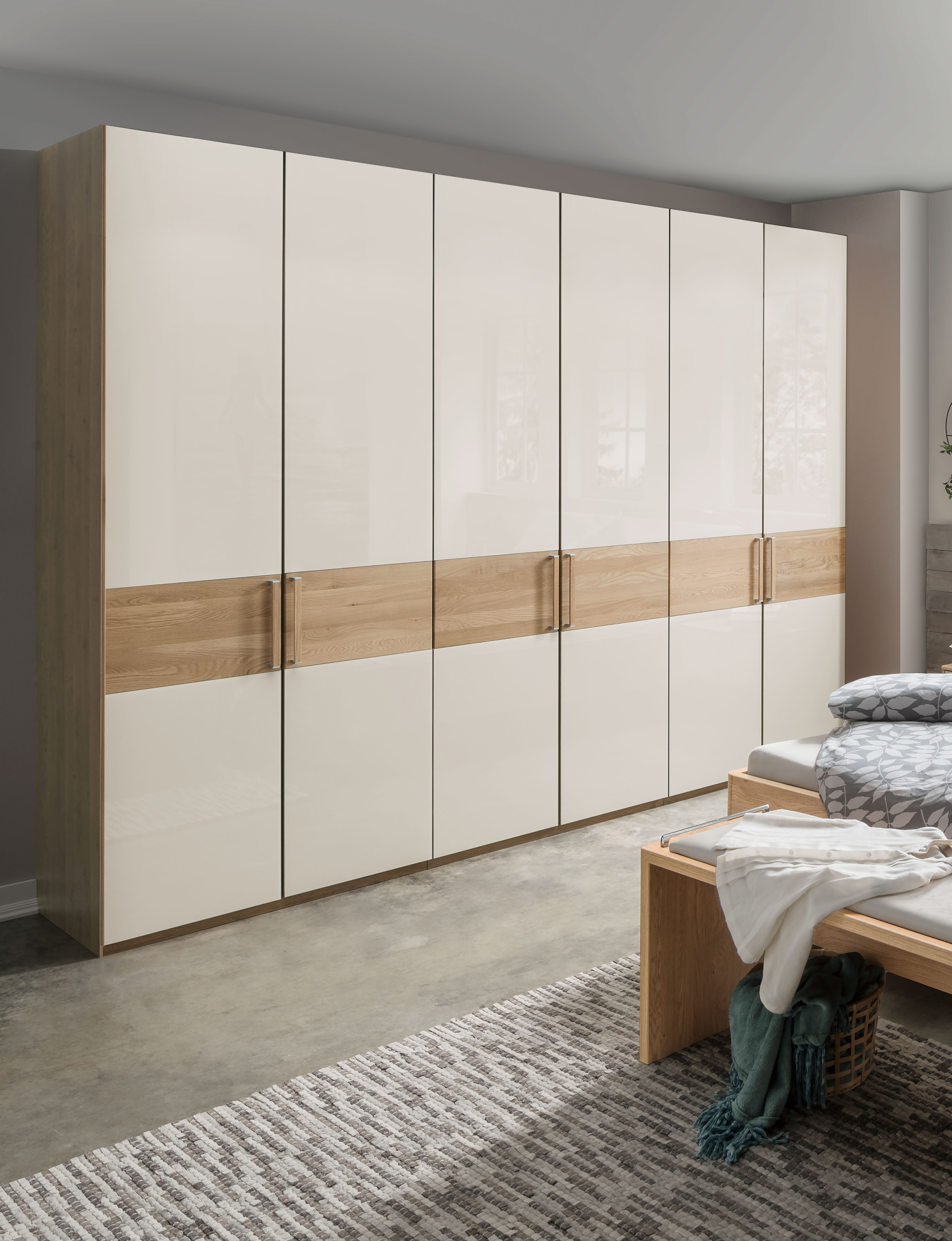 WIEMANN Kleiderschrank "Kiruna" mit Champagnerglas