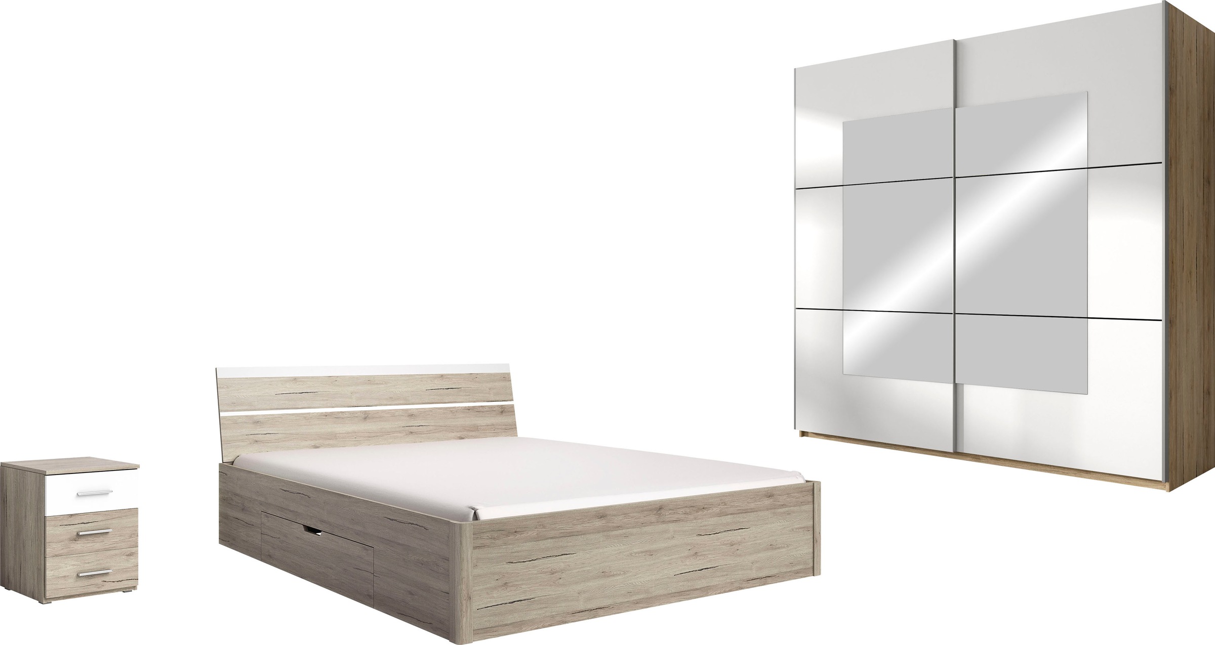 Home affaire Schlafzimmer-Set "Beta Komplettschlafzimmer in 3 Farben und 2 günstig online kaufen
