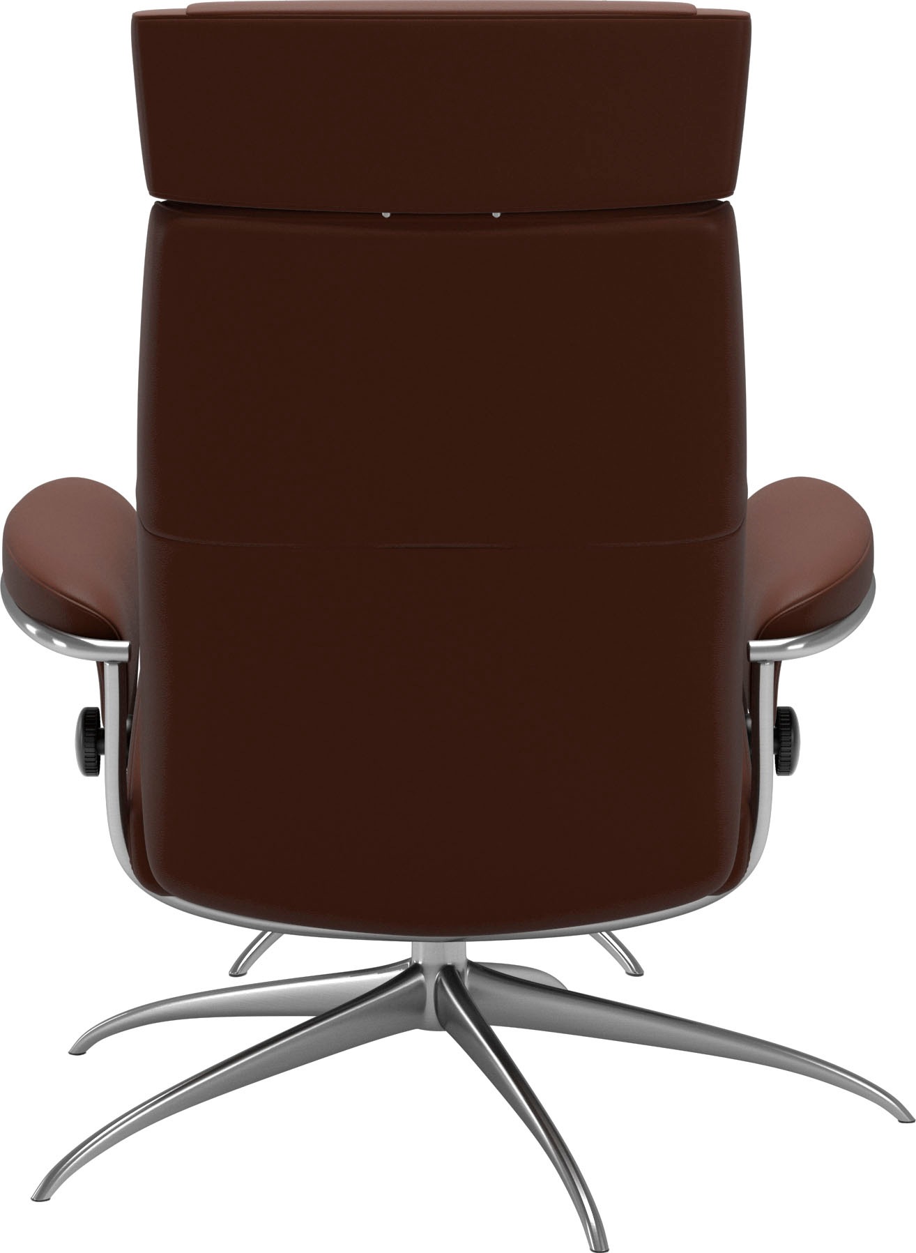 Stressless® Relaxsessel »Paris«, (Set, Relaxsessel mit Hocker), mit Hocker, Low Back mit Kopfstütze, mit Star Base, Gestell Chrom