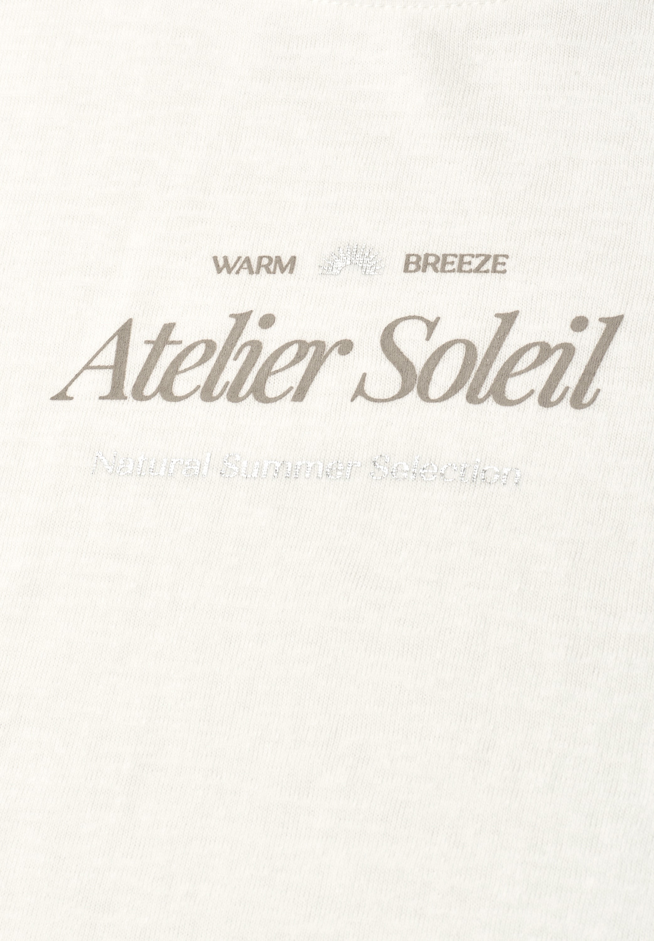 STREET ONE T-Shirt in Leinen-Optik