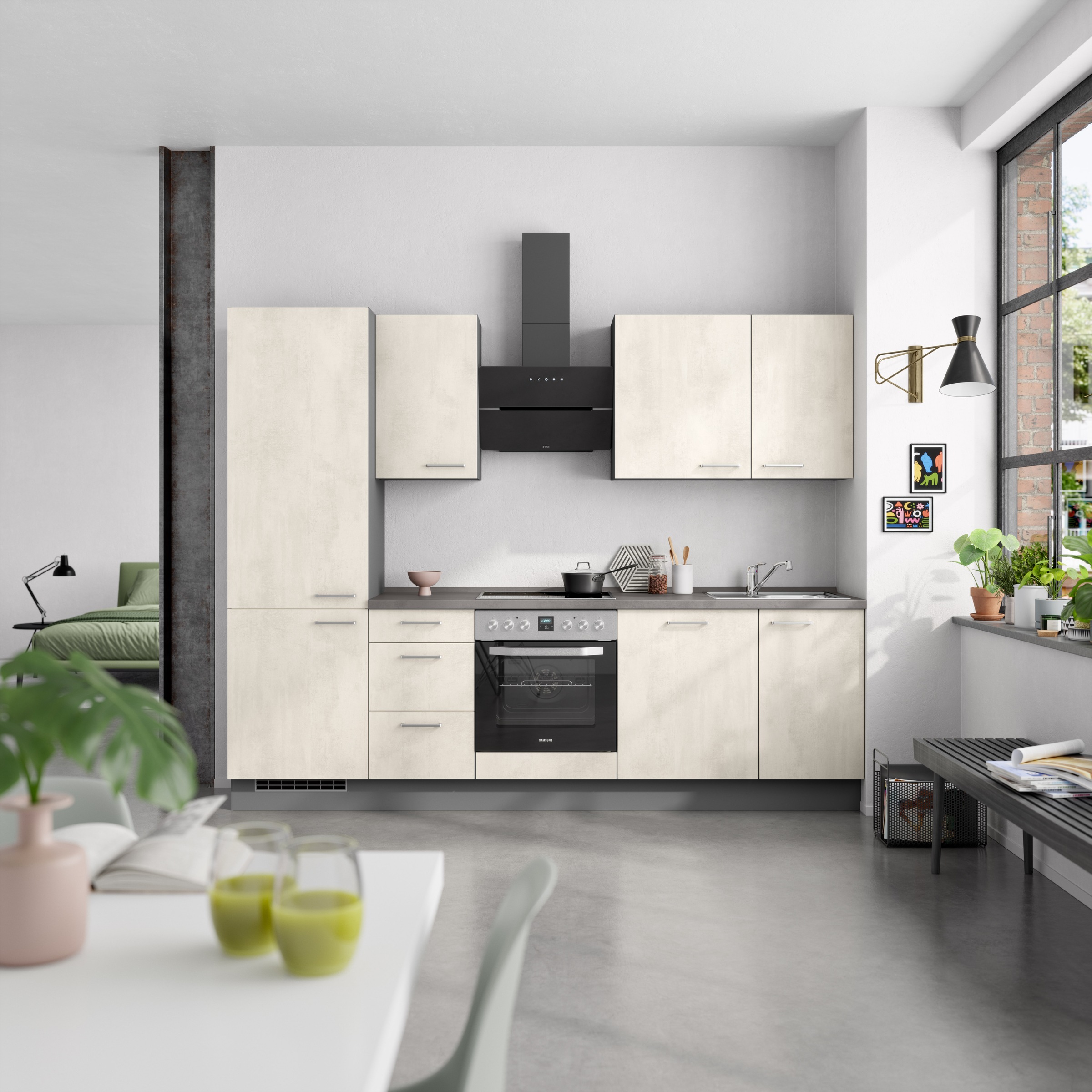 nobilia® Küchenzeile »"Riva II"«, vormontiert, Ausrichtung wählbar, Breite 270 cm, wahlw. mit E-Geräten