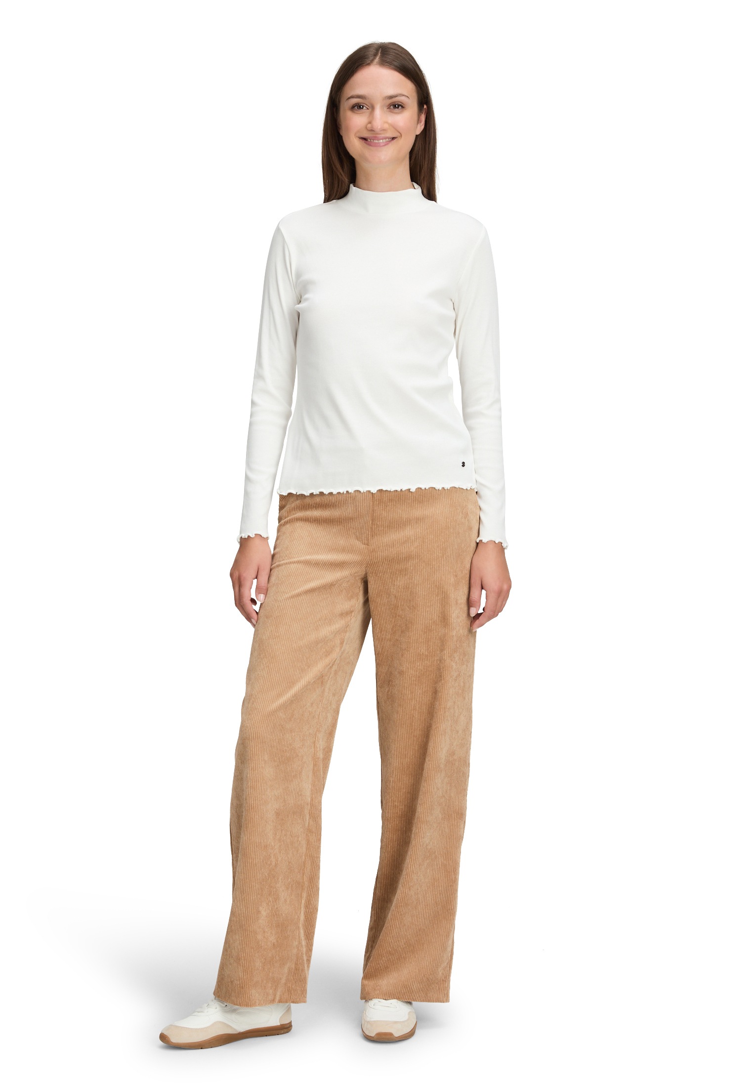 Betty&Co Kurzarmshirt »Betty & Co Damen Langarm-Shirt mit Rippenstruktur«, (1 tlg.)