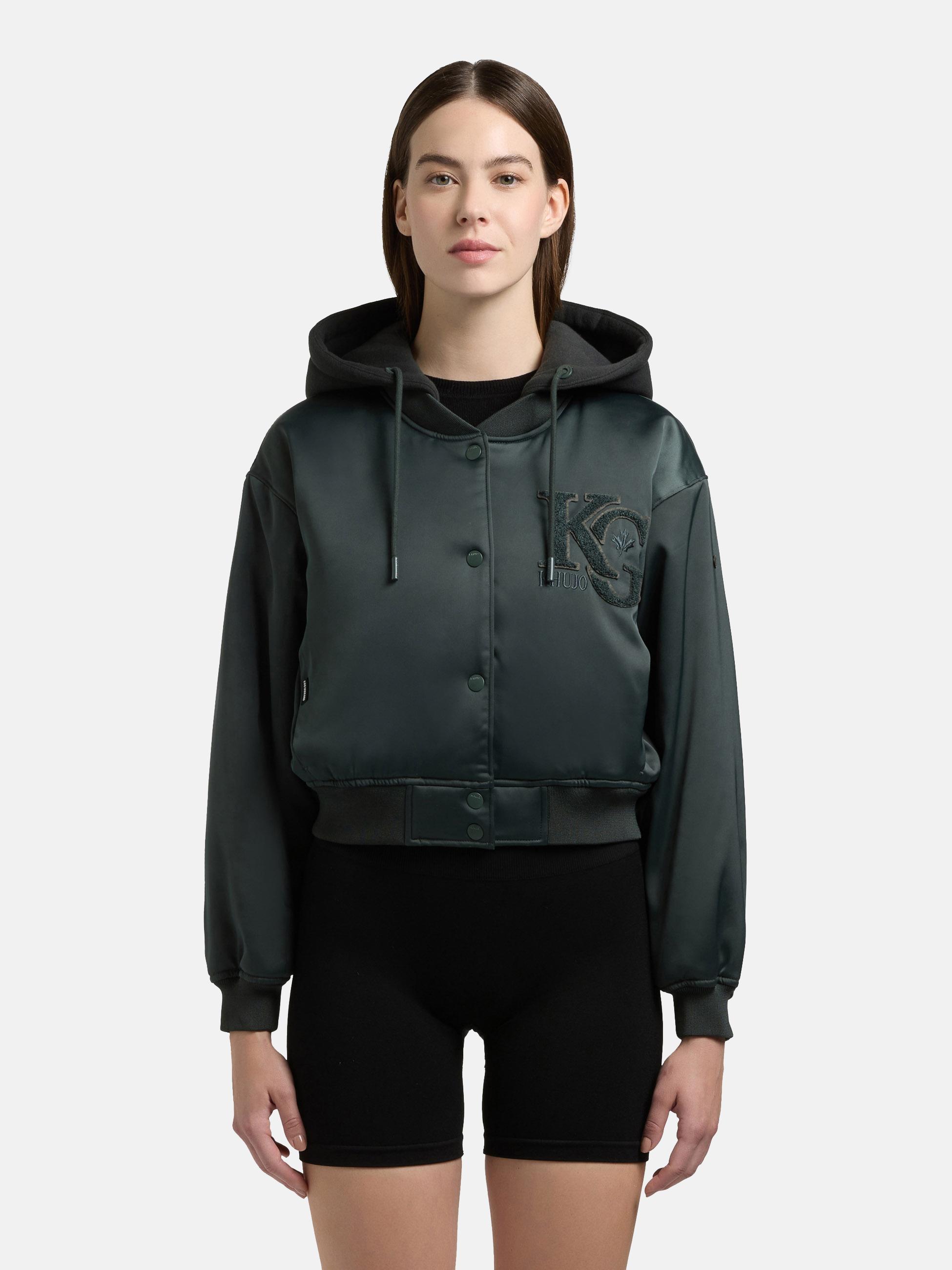 khujo Collegejacke "Chani" mit Kapuze Kurze Damen Bomberjacke mit Kapuze