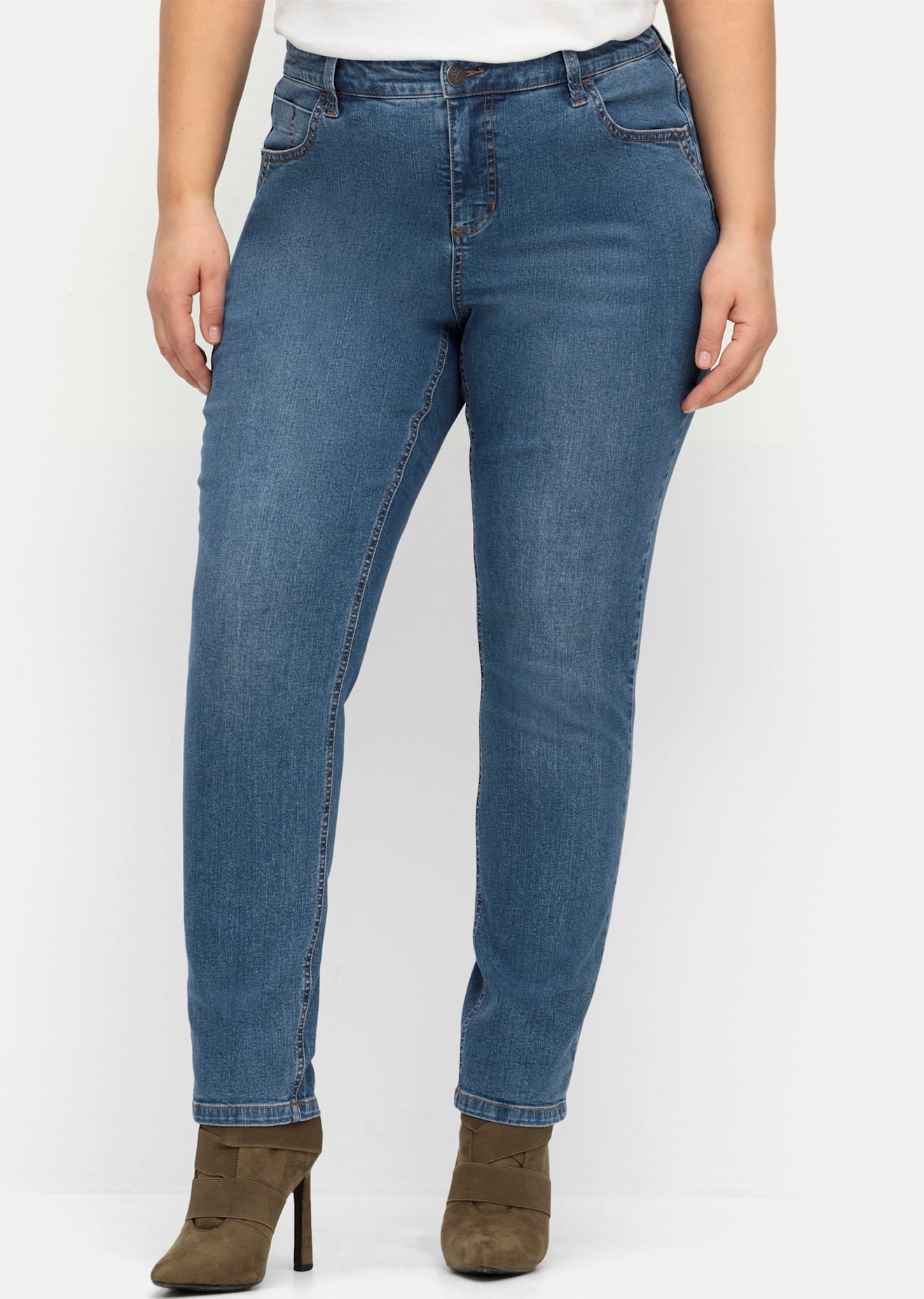 Sheego Stretch Jeans Women Blue Denim 24 4
