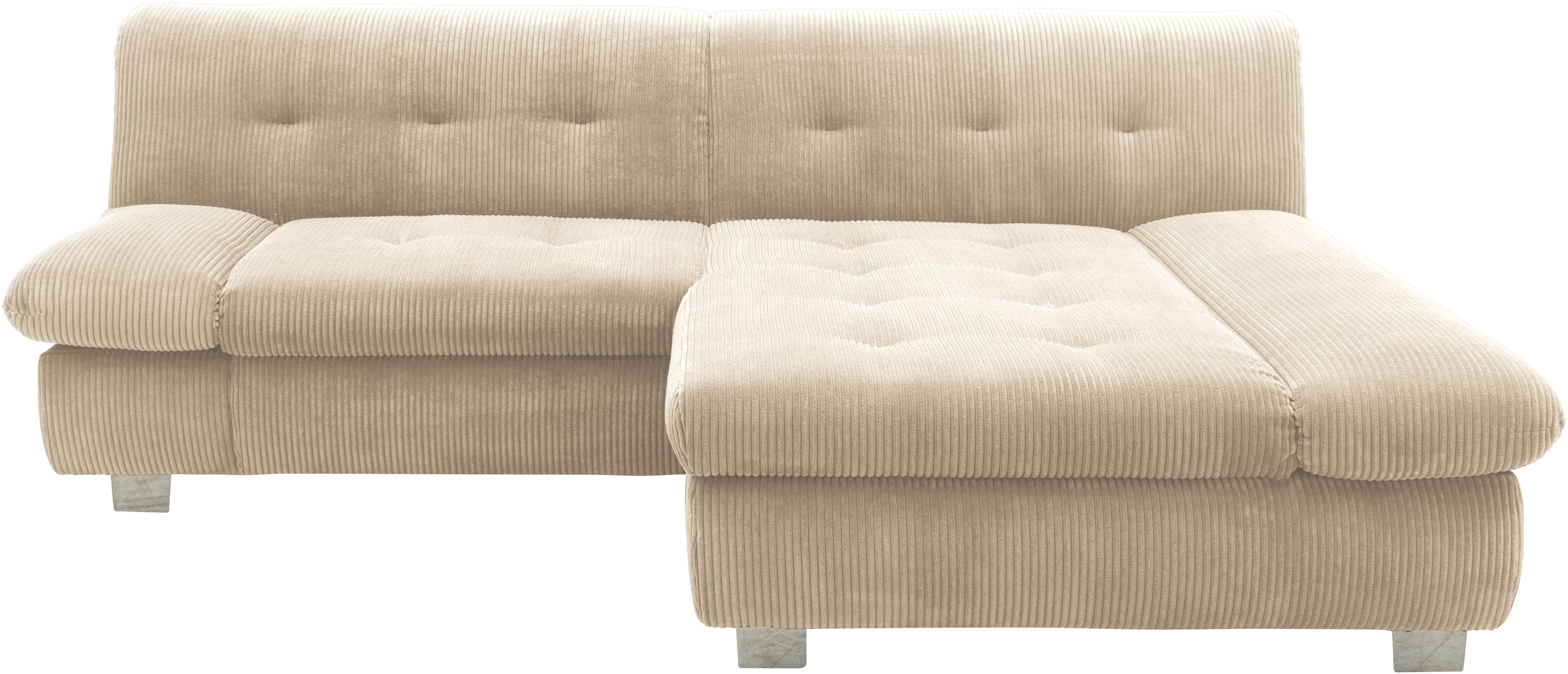 DOMO collection Ecksofa »100031 kompakte Stellmaße, komfortabel und bequem, L-Form«, wahlweise mit Bettfunktion und Armteilverstellung. Breite 234cm