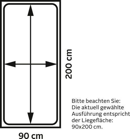 Wimex Bett »Liverpool, 3 Breiten zur Auswahl, Made in Germany«, mit rustikalen Metallbeschlägen im coolen Loft Style