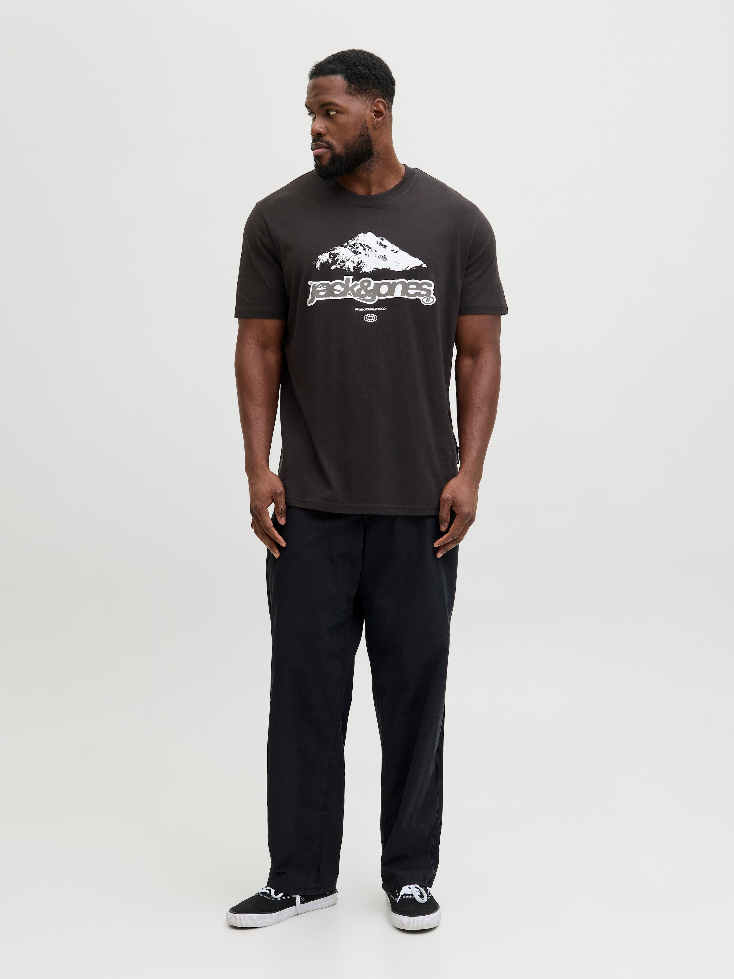 Jack & Jones PlusSize Kurzarmshirt »JCOFLARE BRANDING TEE SS CREW NECK PLS«