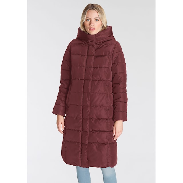 ONLY Steppmantel »ONLTINA PUFFER X LONG COAT OTW«, mit Kapuze bestellen |  BAUR