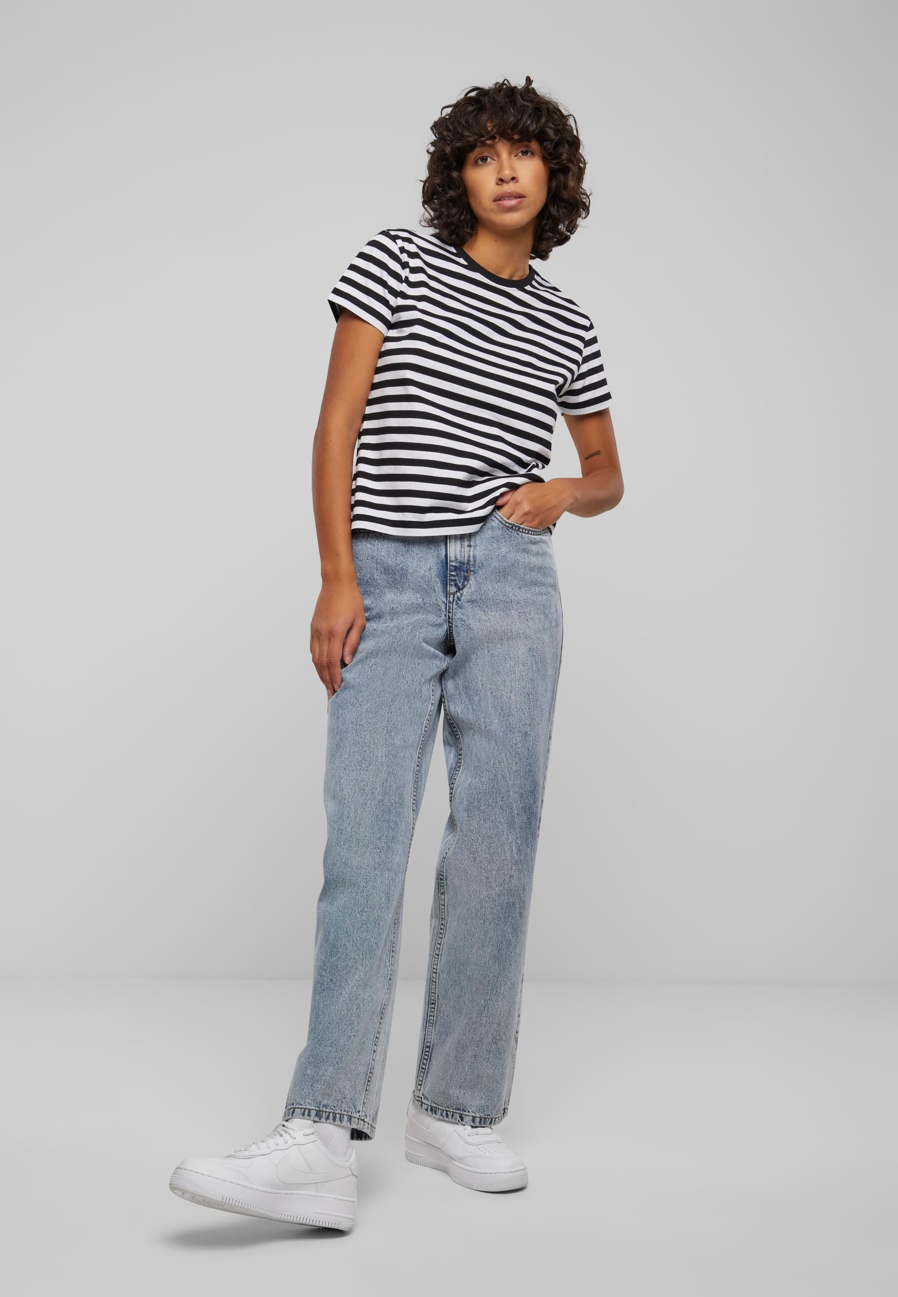 URBAN CLASSICS T-Shirt »Urban Classics Damen Ladies Regular Striped Tee«, (1 tlg.)