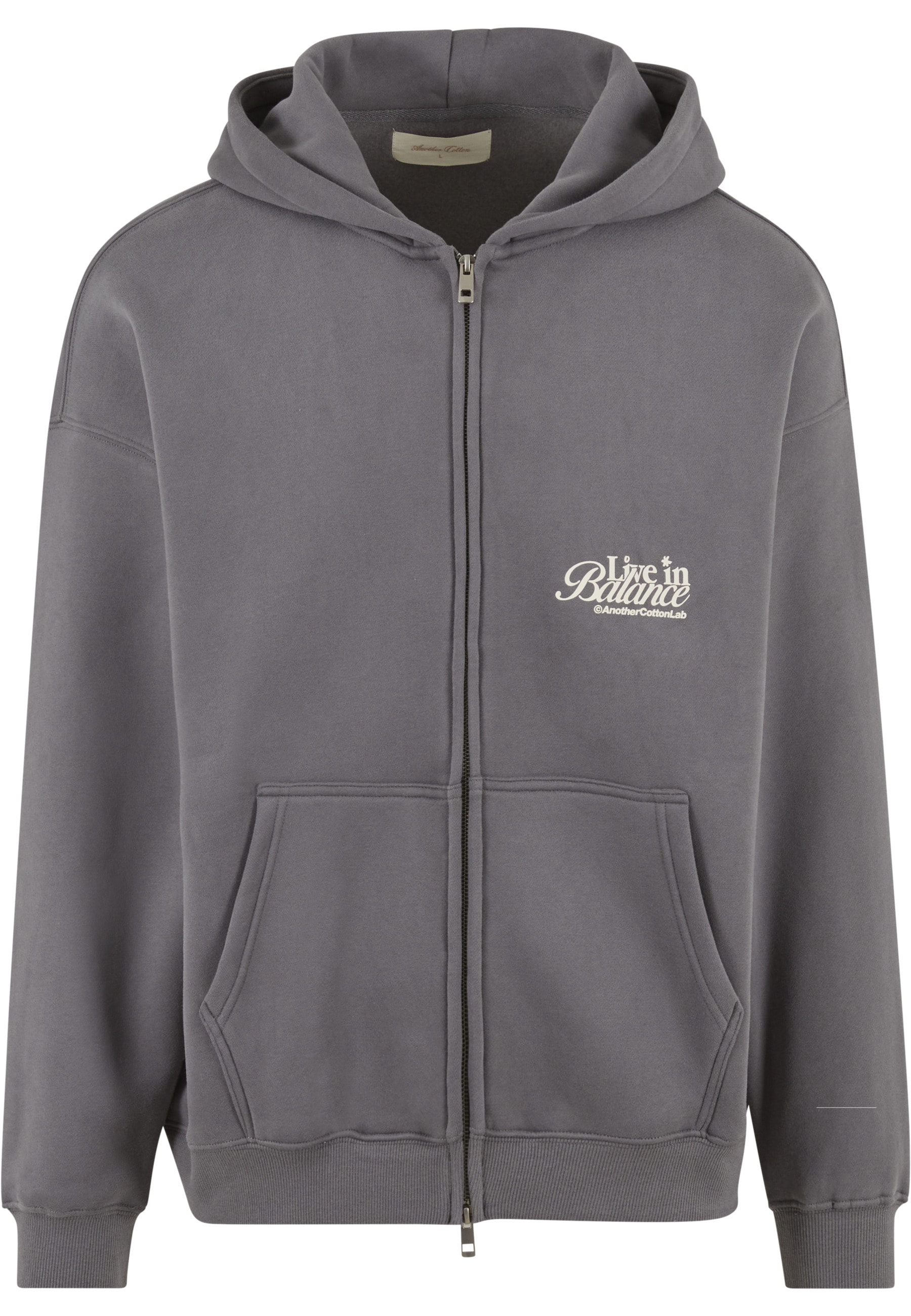 Another Cotton Lab Kapuzensweatshirt "Another Cotton Lab Live in Balance Heavy Oversized Zip Hoodie", 1