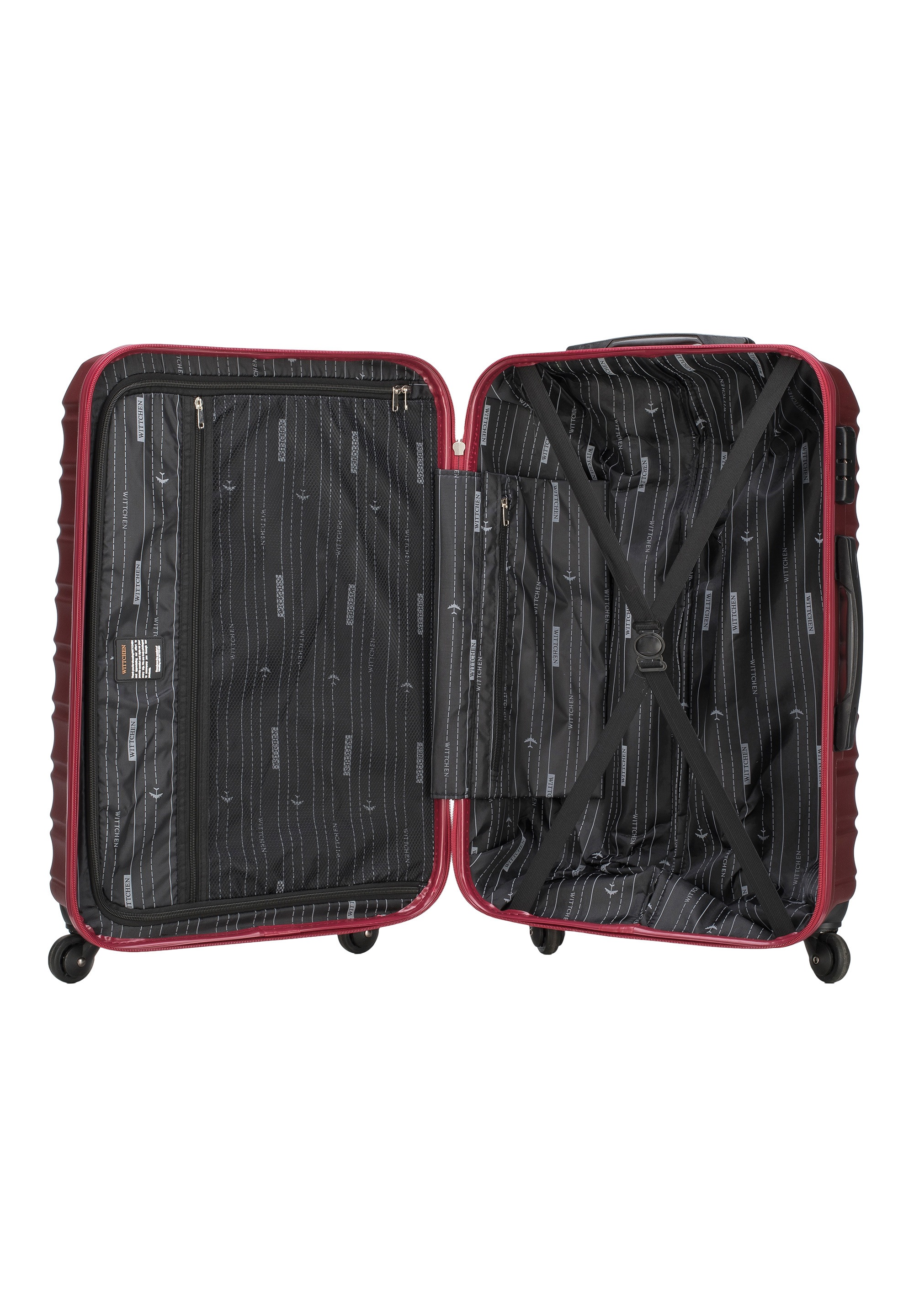 WITTCHEN Koffer »GROOVE LINE«, (nein), 4 Rollen, vier Spinnerräder, Hardcase, Teleskopgriff, Zahlenschloss