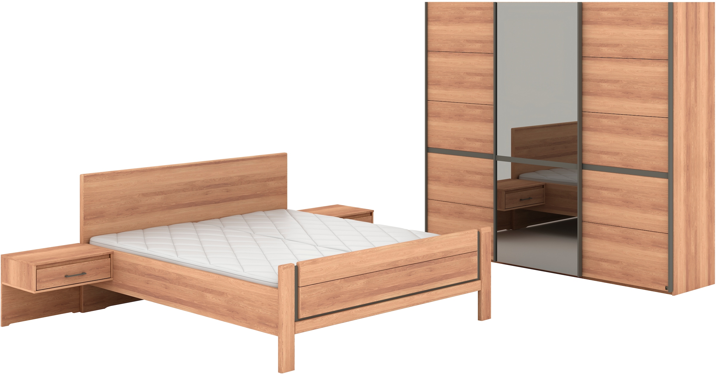 Musterring Schlafzimmer-Set "Sorrent, Kleiderschrank, Bett & Nachtkommoden, günstig online kaufen