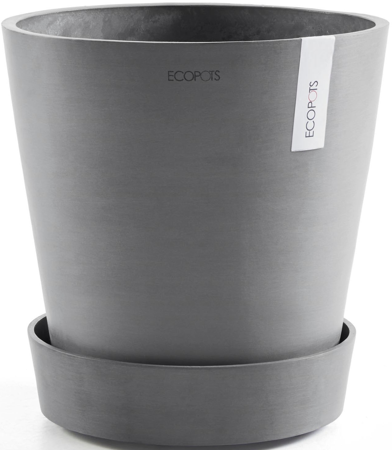 ECOPOTS Blumentopfuntersetzer »SAUCER WHEELS Grey« BxTxH: 34,1x34,1x9 cm