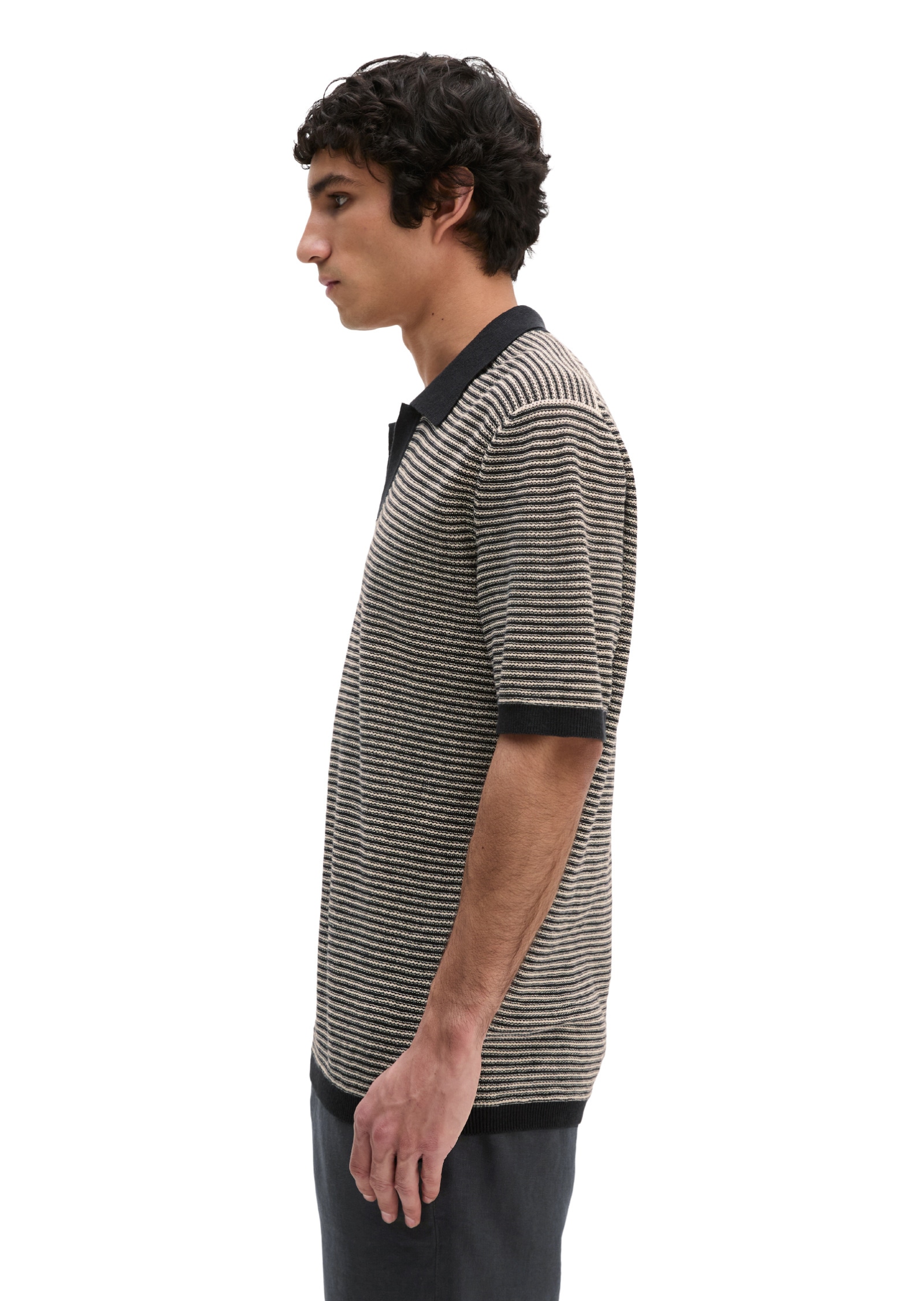 Marc O'Polo Poloshirt »aus Bio-Baumwolle und Leinen«