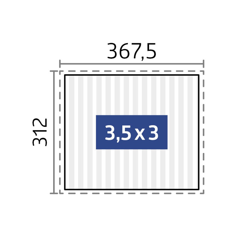 Biohort Pergola »3,5x3 m, verschiedene Farben«, 367,5x312x264 cm, ausgezeichnet mit dem Red Dot Design Award