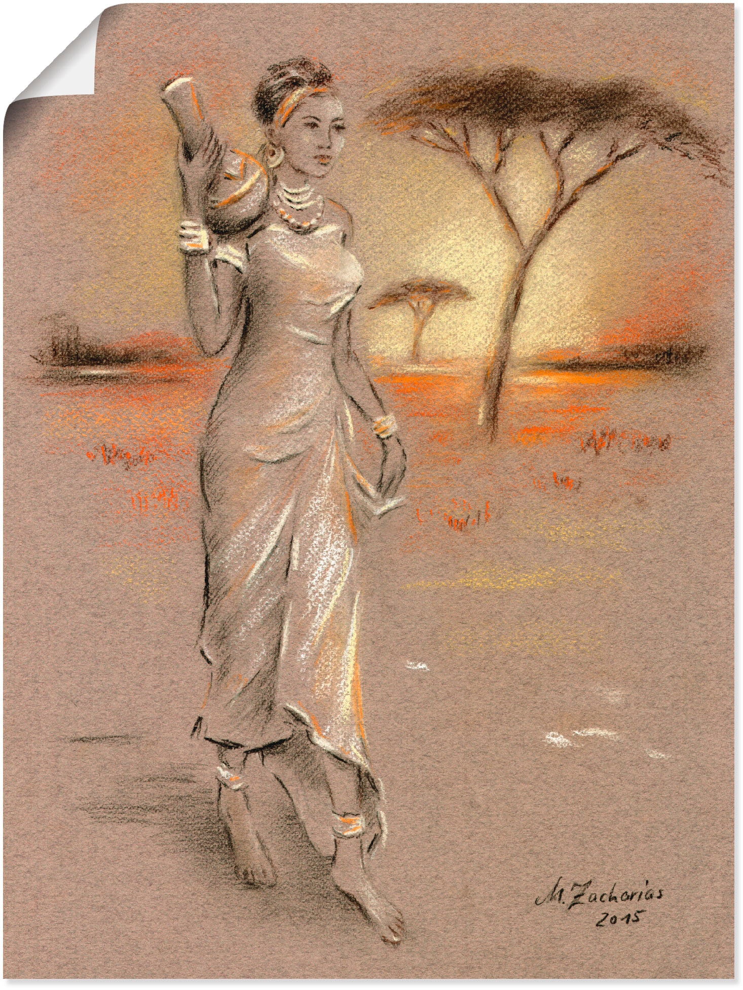 Artland Wandbild »Afrikanische Schönheit«, Frau, (1 St.), als Leinwandbild, Poster in verschied. Größen