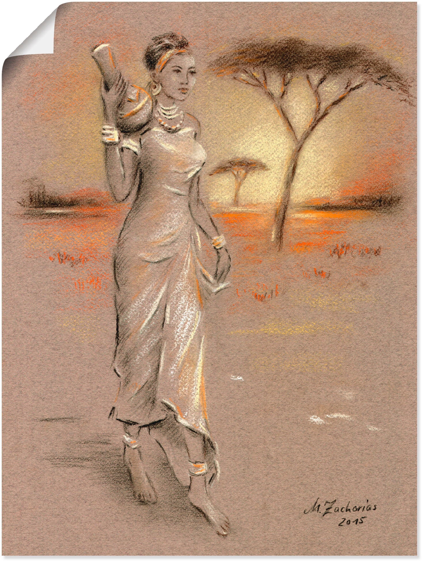 Artland Wandbild "Afrikanische Schönheit" Frau 1 Stk. tlg. als Leinwandbild, Poster in verschied. Größen