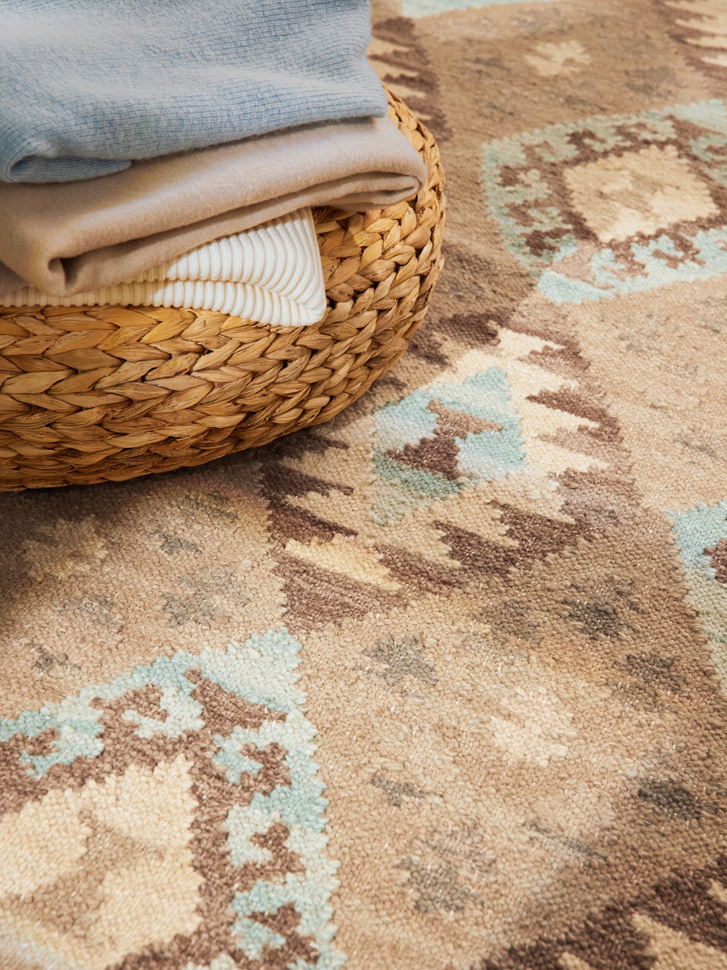 HANSE Home Teppich »Kelim Dune«, rechteckig, 3 mm Höhe, Wolle, Baumwolle, Natur, Handgewebt, orientalisch, Boho, traditionell