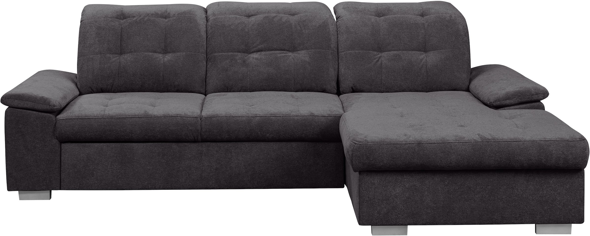 WERK2 Ecksofa Carmen, Sofa, Eckcouch mit Schlaffunktion, Bettkasten und Sitztiefenverstellung