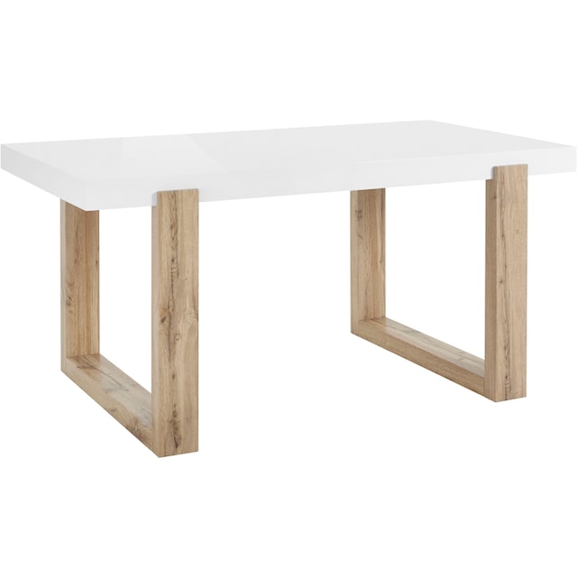 INOSIGN Esstisch »Solid«, weiße hochglanzfarbene Tischplatte, in zwei  verschiedenen Größen bestellen | BAUR