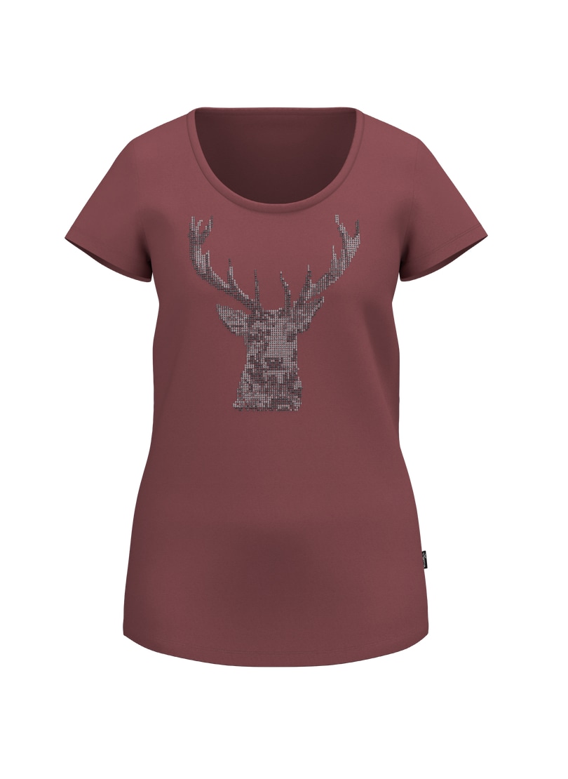 Trigema T-Shirt »TRIGEMA T-Shirt Glitzer-Hirsch« 1