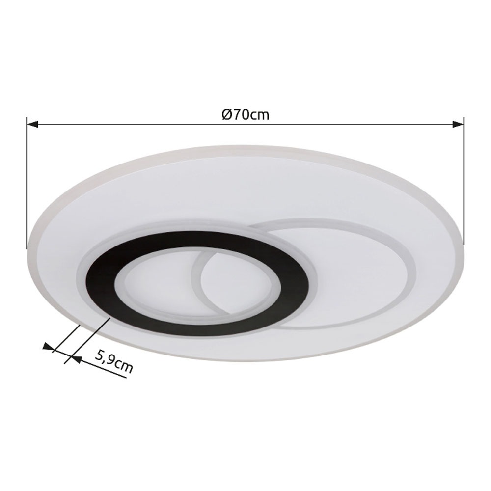 GLOBO LIGHTING LED Deckenleuchte »JACQUES«, Leuchtmittel LED-Modul | LED fest integriert, Deckenlampe/rund/Wohnzimmer/Schlafzimmer/modern