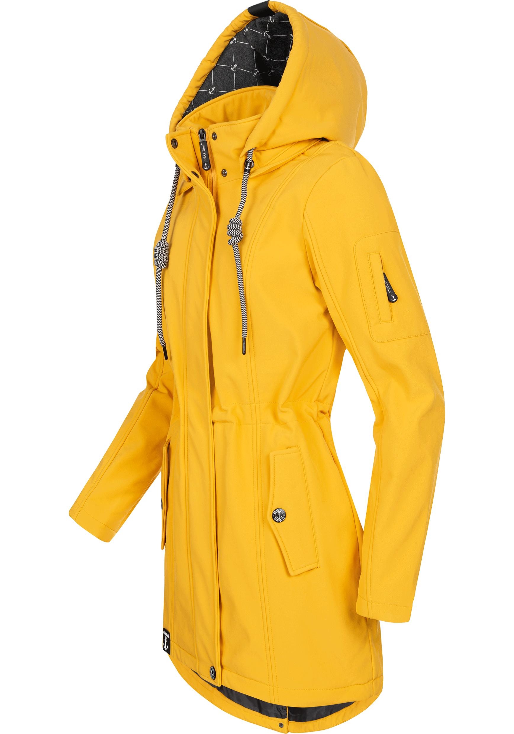 PEAK TIME Softshelljacke "L60013" mit Kapuze wasserabweisender Übergangs-Ma günstig online kaufen